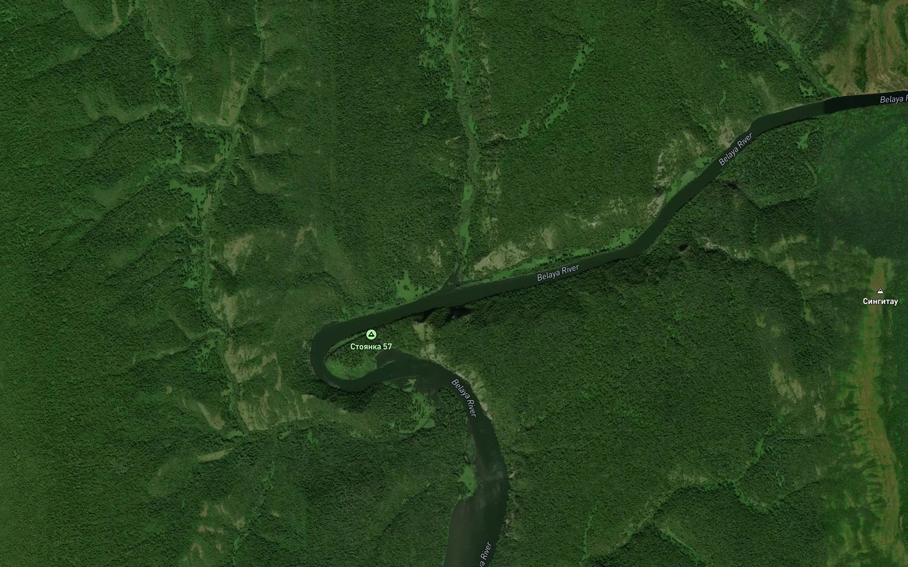 Satellite map of the Kyzylyar