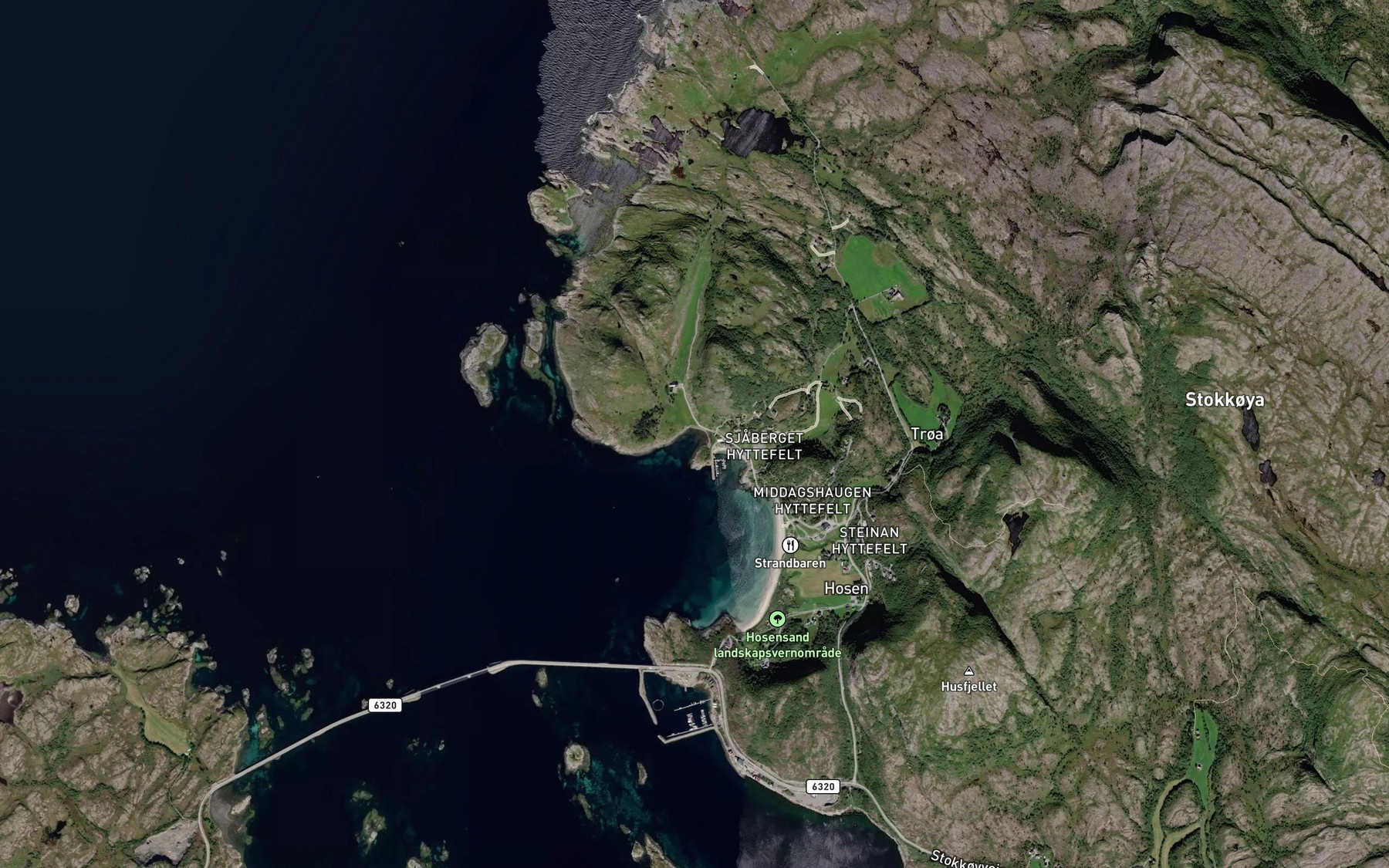 Satellite map of the Svenningsjoen