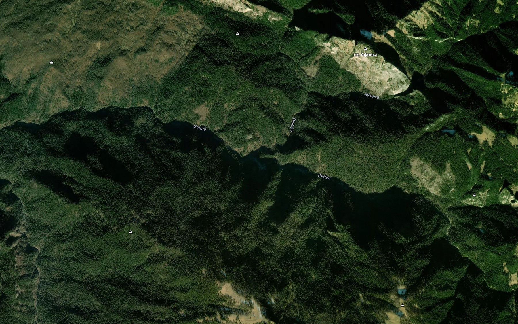 Satellite map of the Afonka