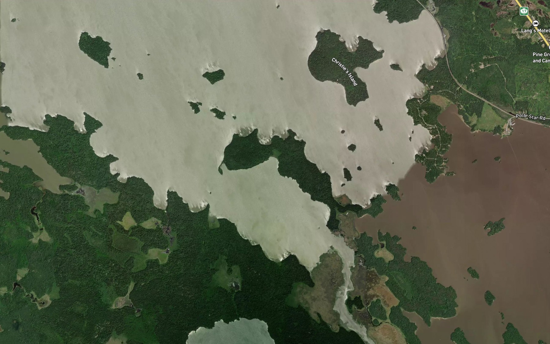 Satellite map of the Daunais Bay