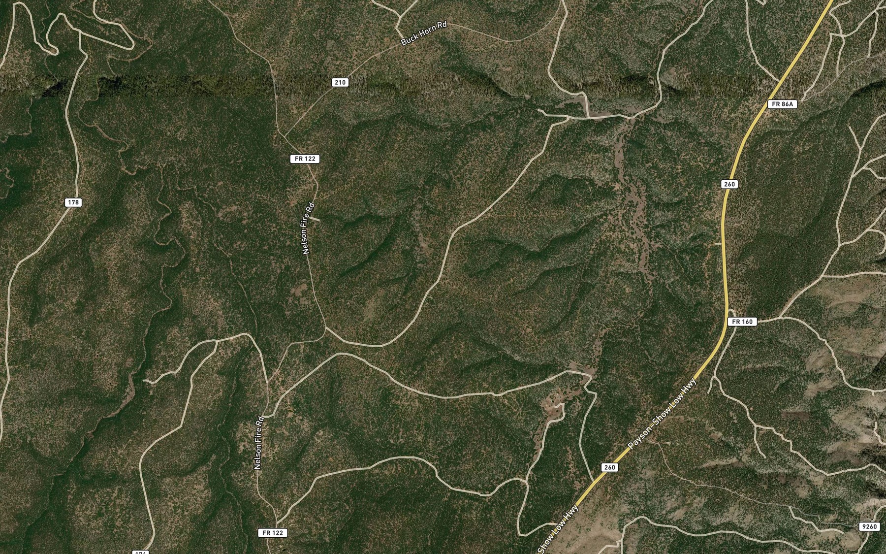 Satellite map of the Little Nelson Lake