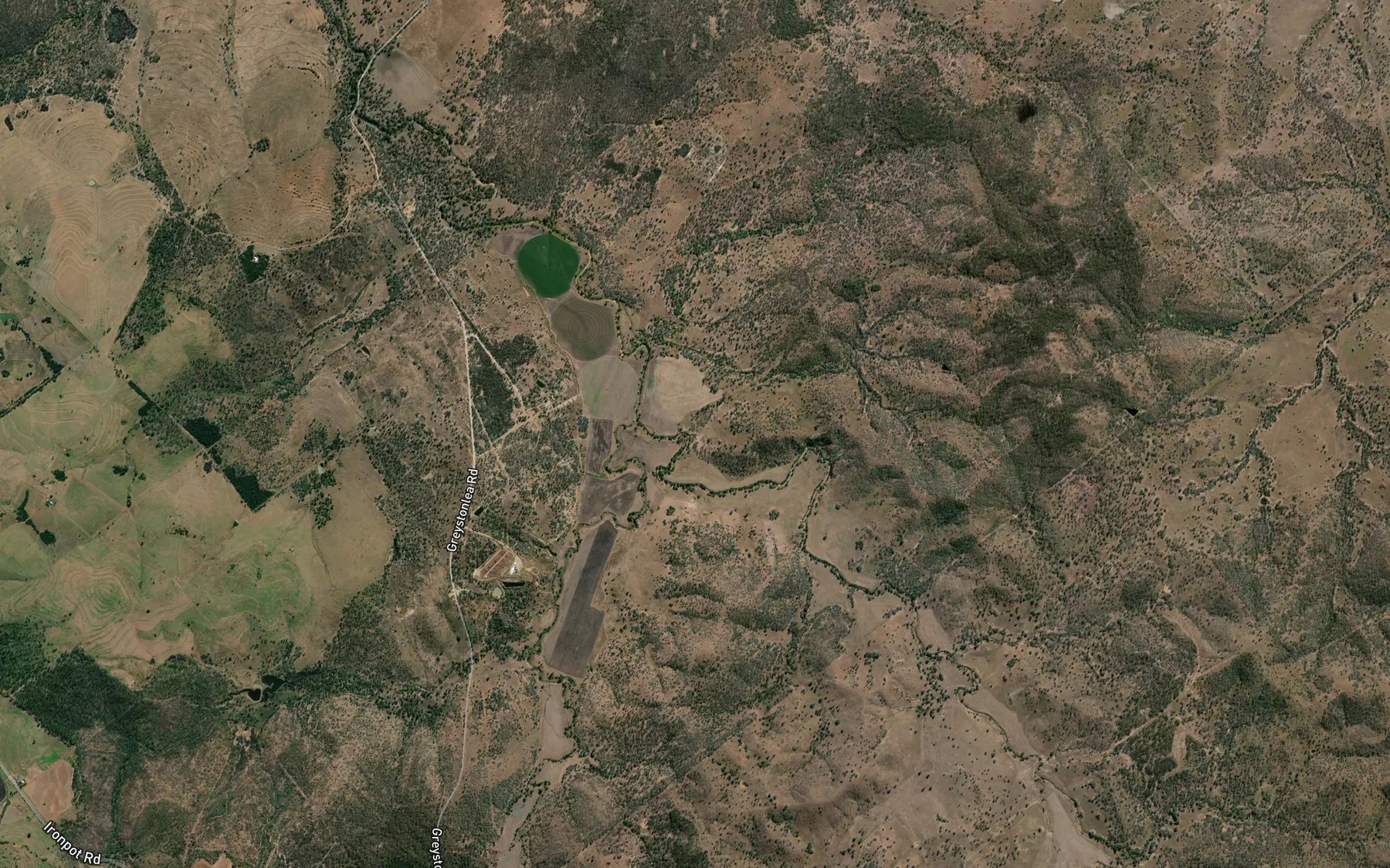 Satellite map of the Boughyard Creek