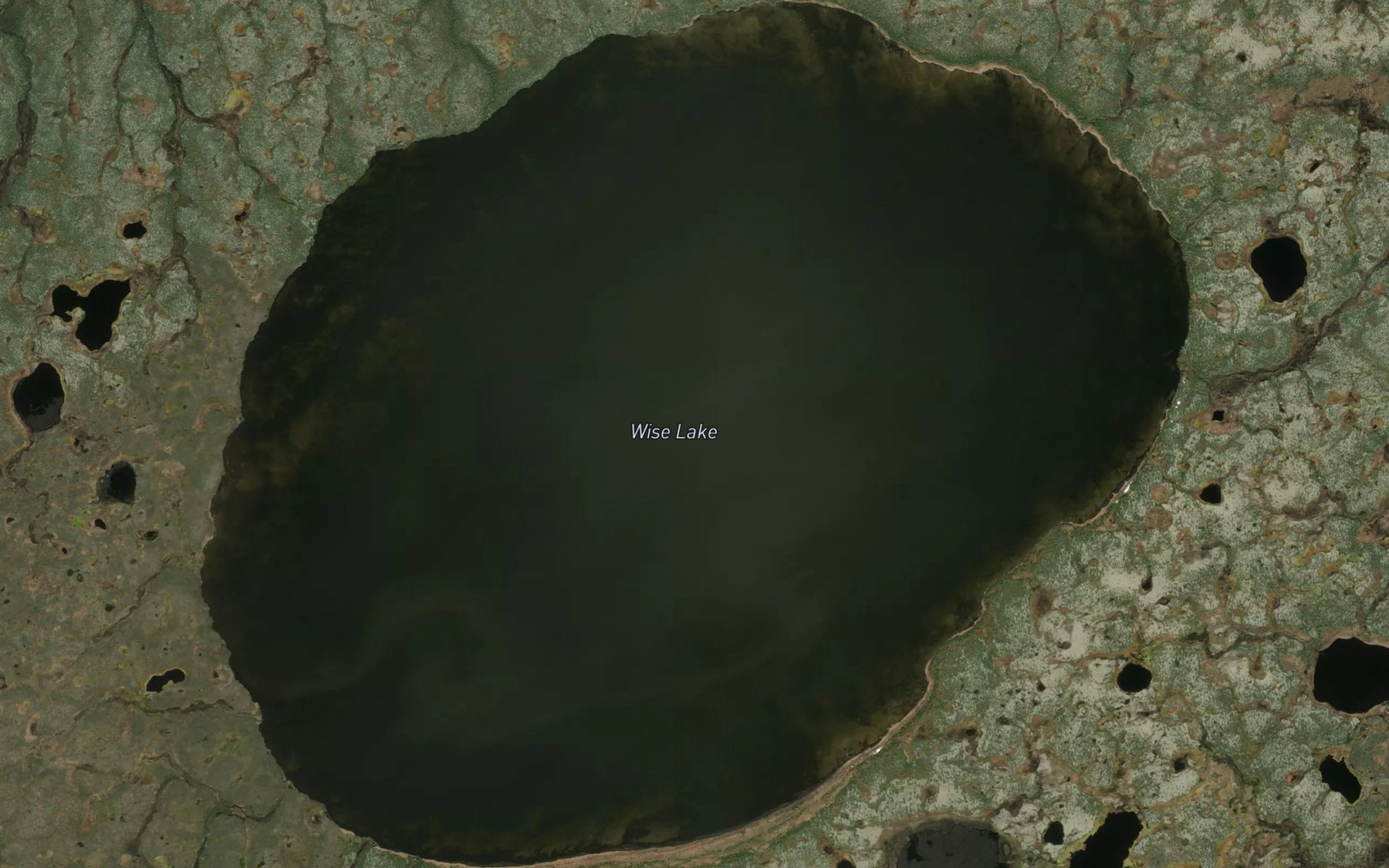 Satellite map of the Wise Lake