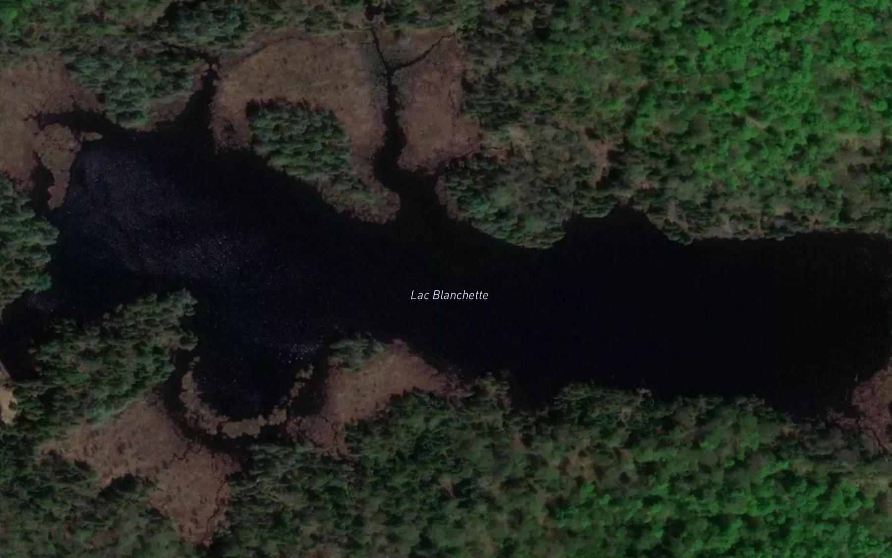 Satellite map of the Lac Blanchette