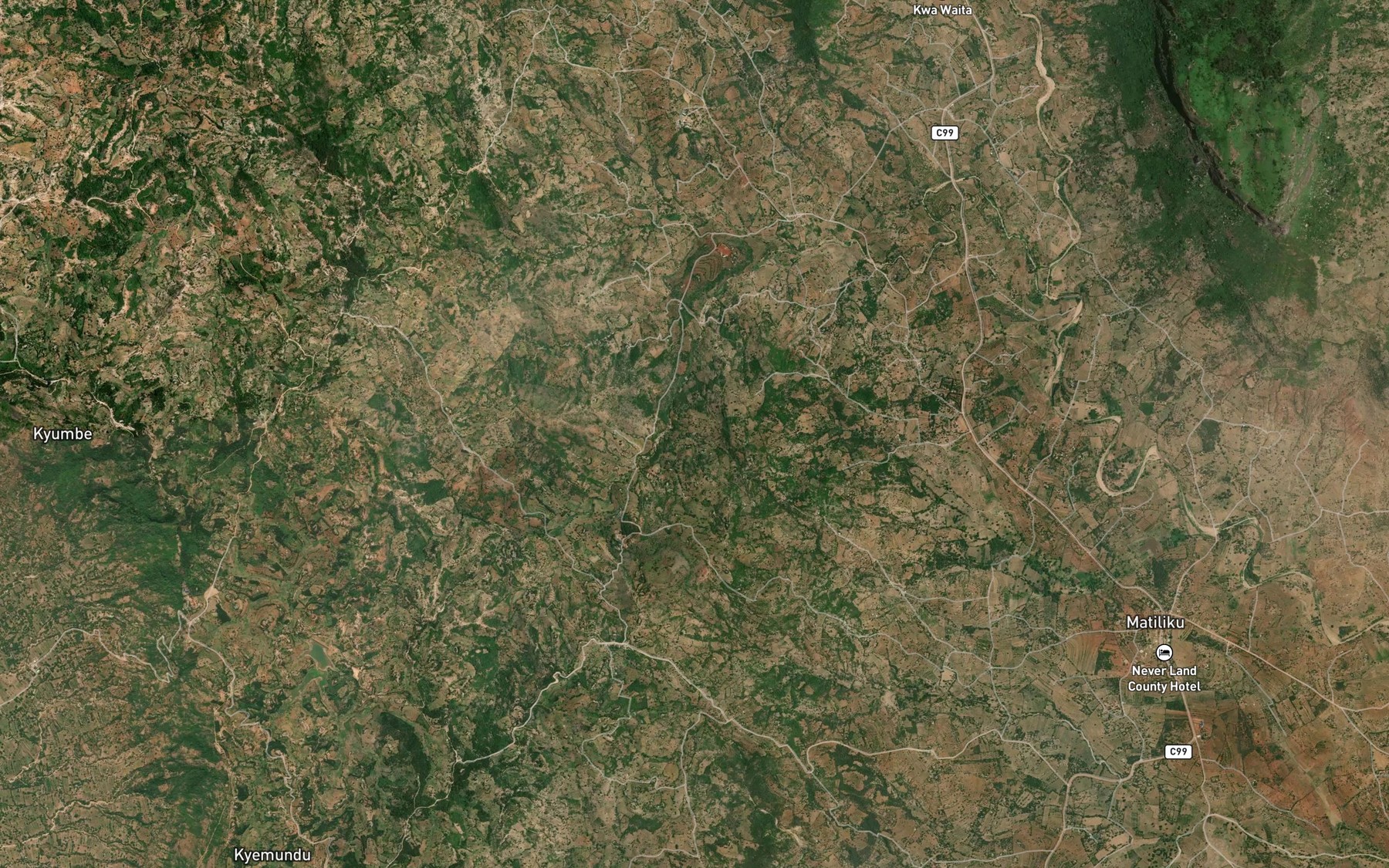 Satellite map of the Kyiwa