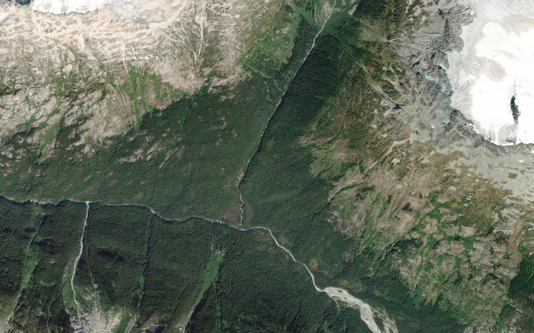 Satellite map of the Skmalts Naxwexnt Creek