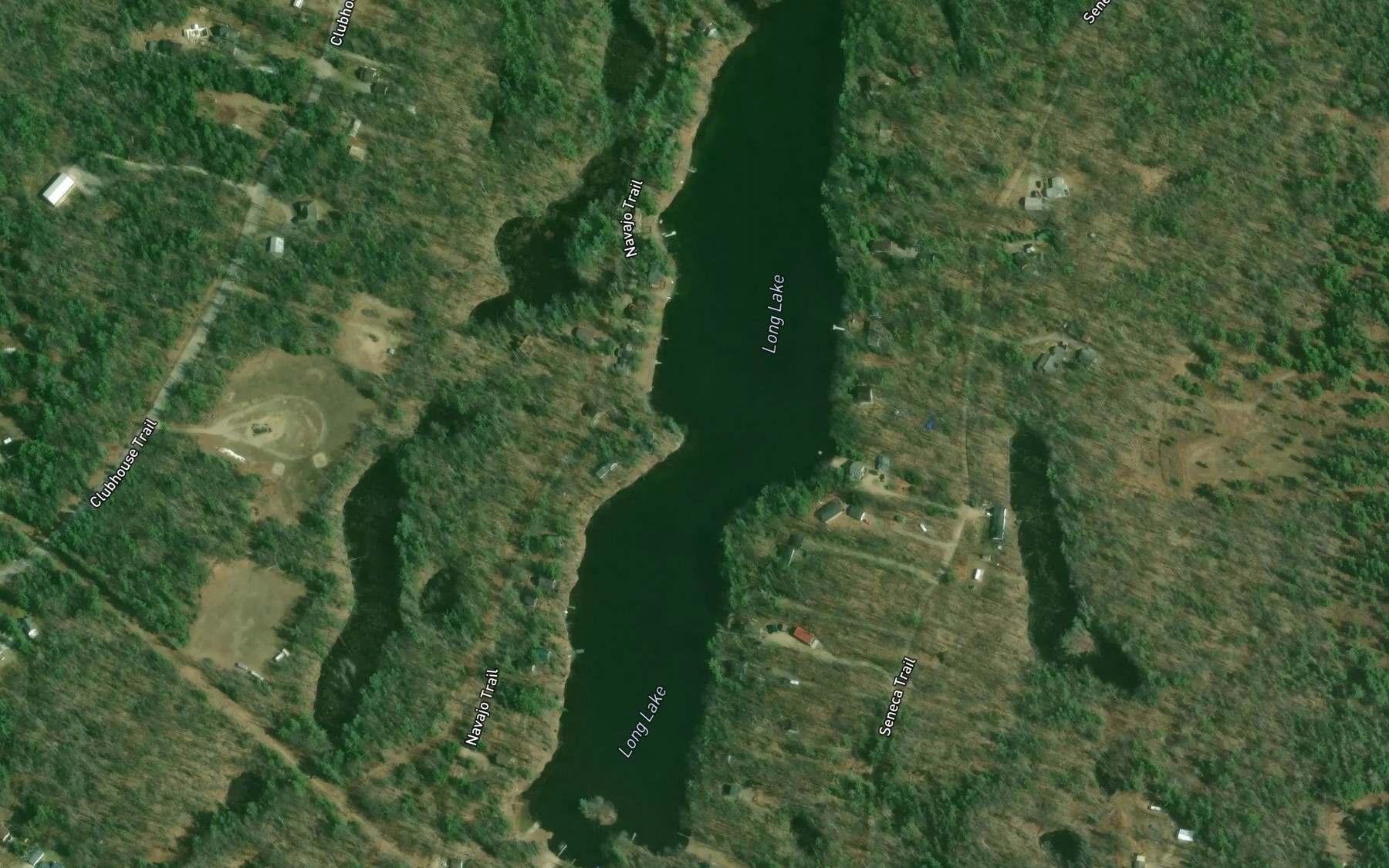 Satellite map of the Long Lake