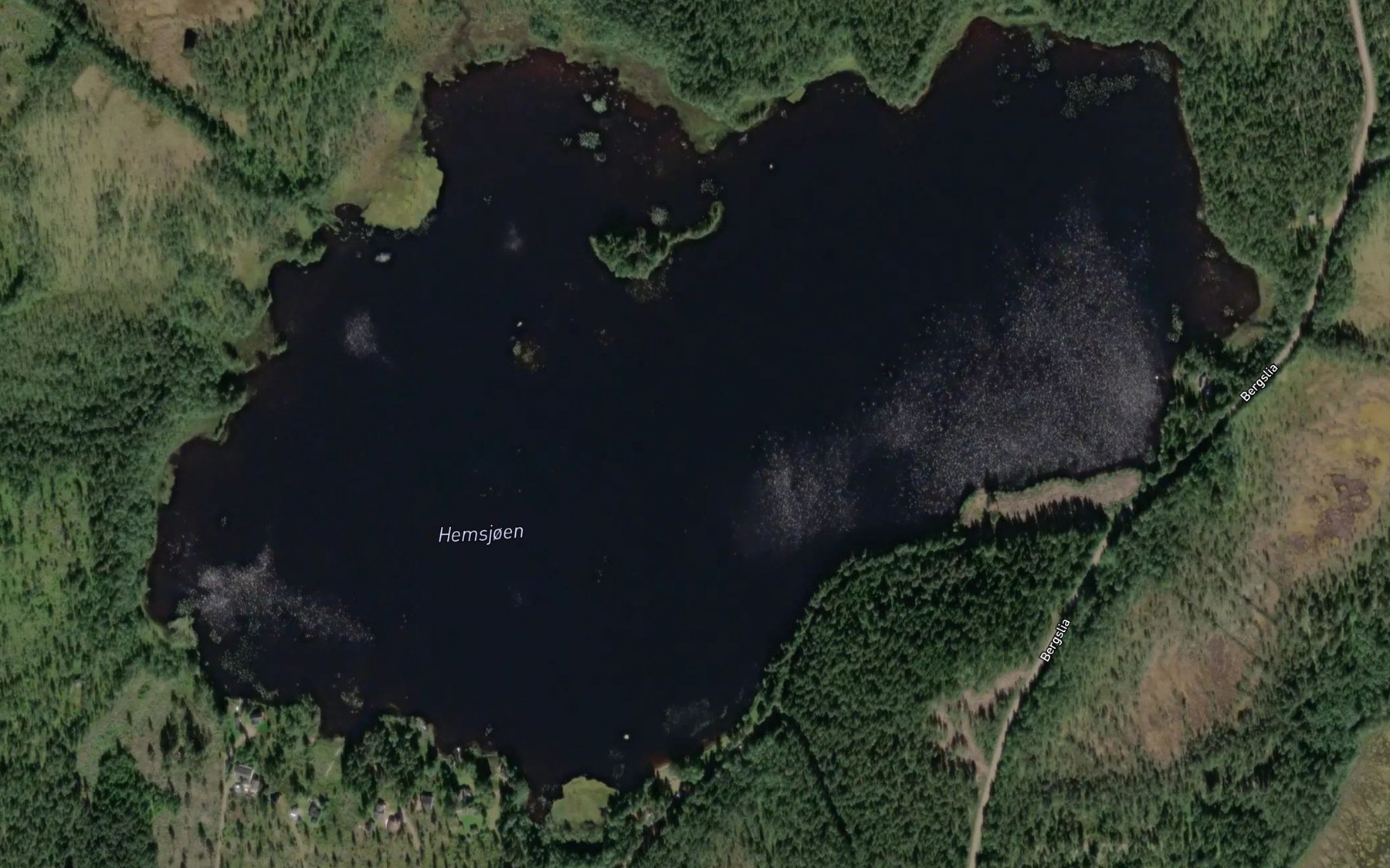 Satellite map of the Hemsjoen