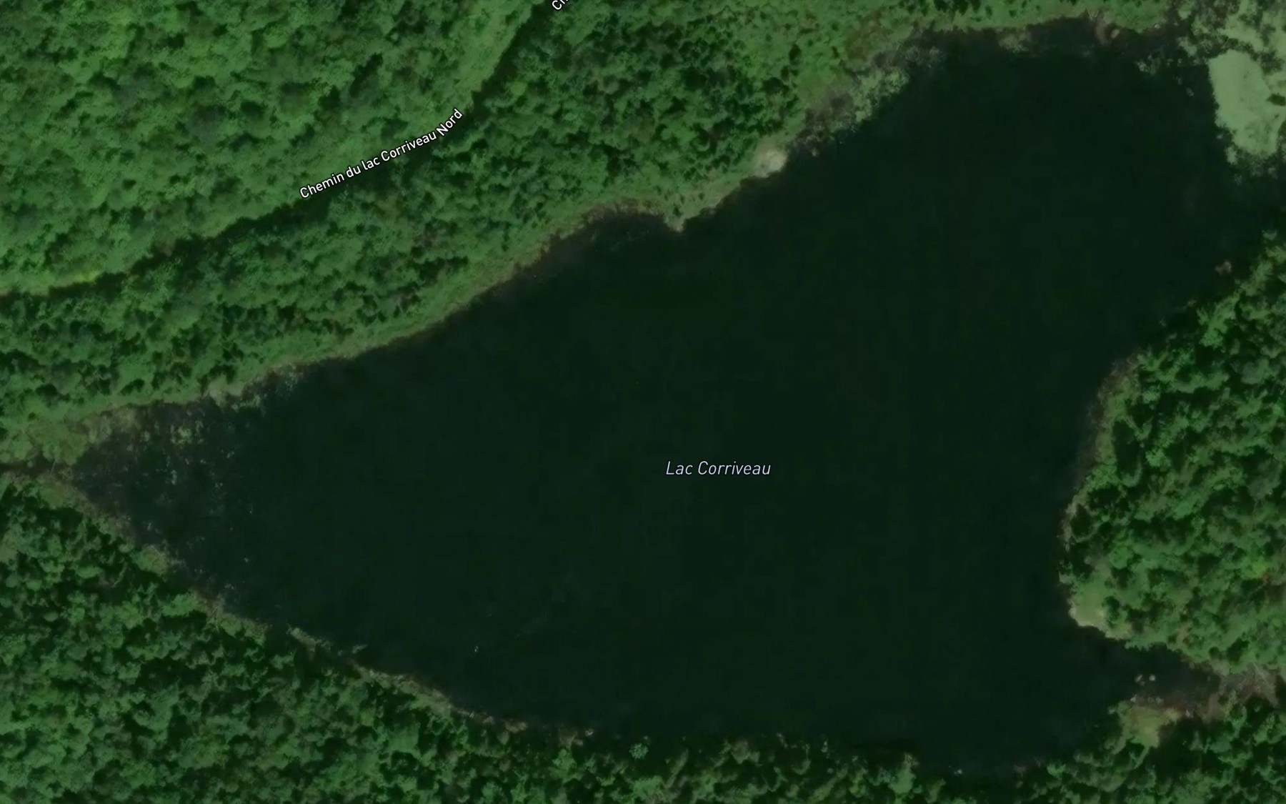 Satellite map of the Lac Corriveau