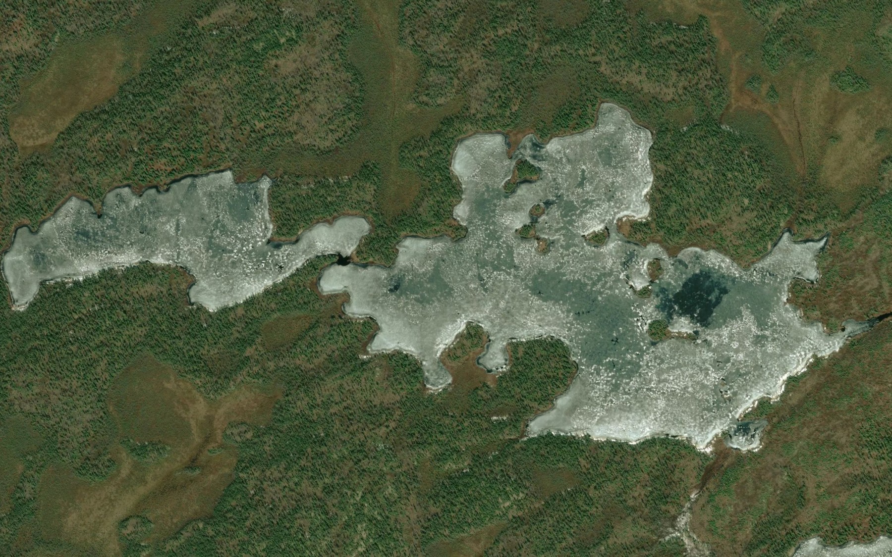 Satellite map of the Rieger Lake
