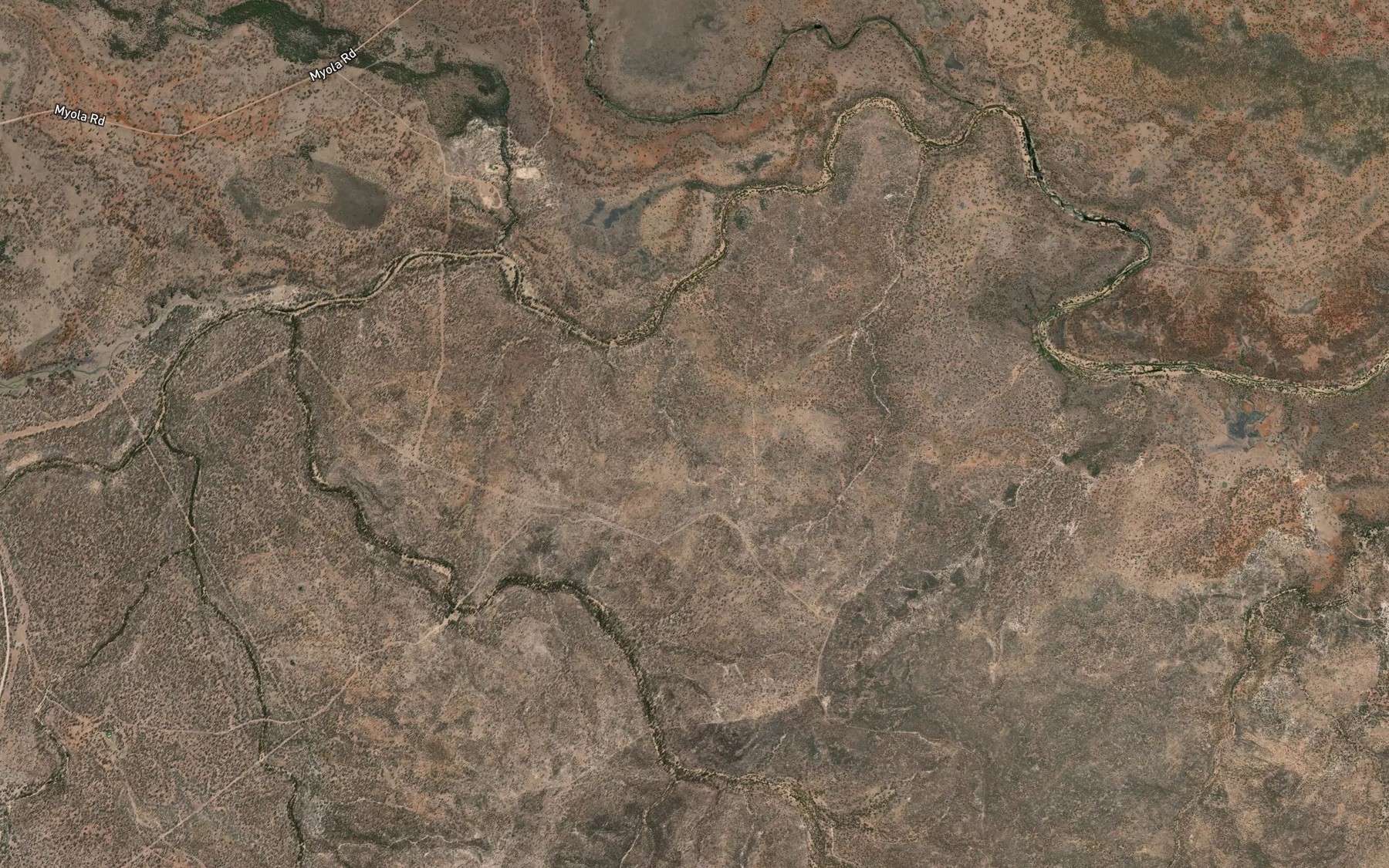 Satellite map of the Scrubby Creek