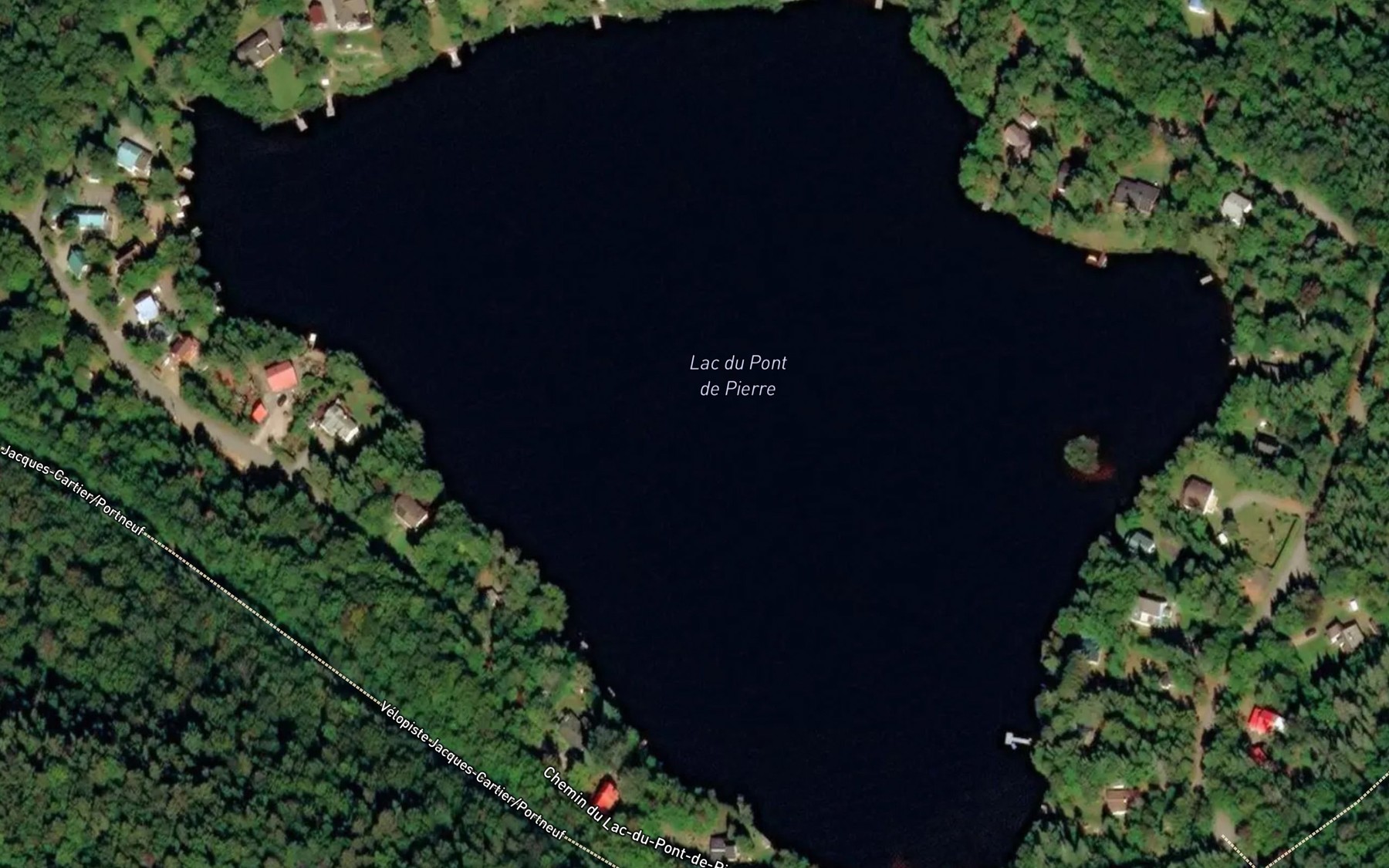 Satellite map of the Lac du Pont de Pierre