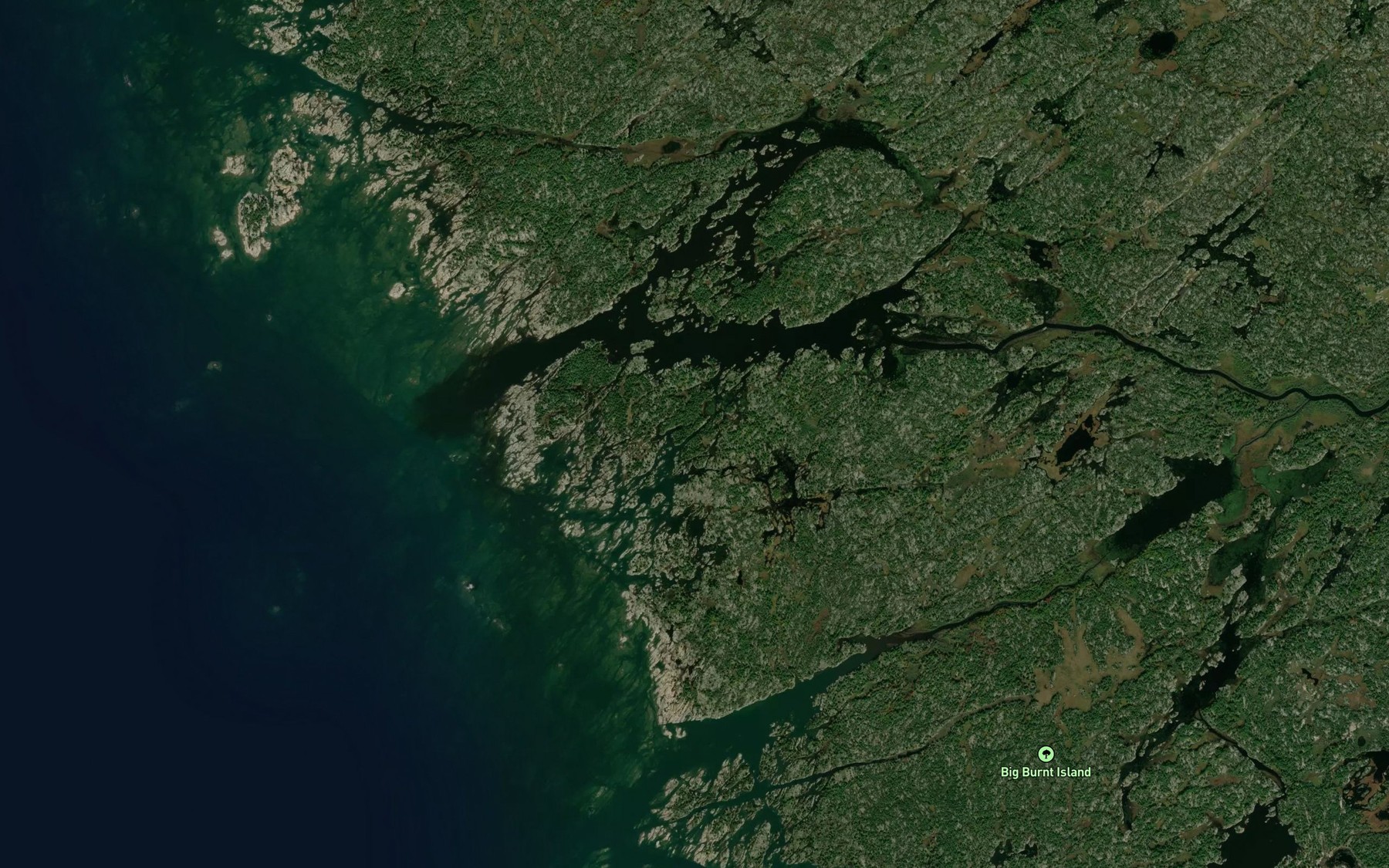 Satellite map of the Chicken Liver Channel