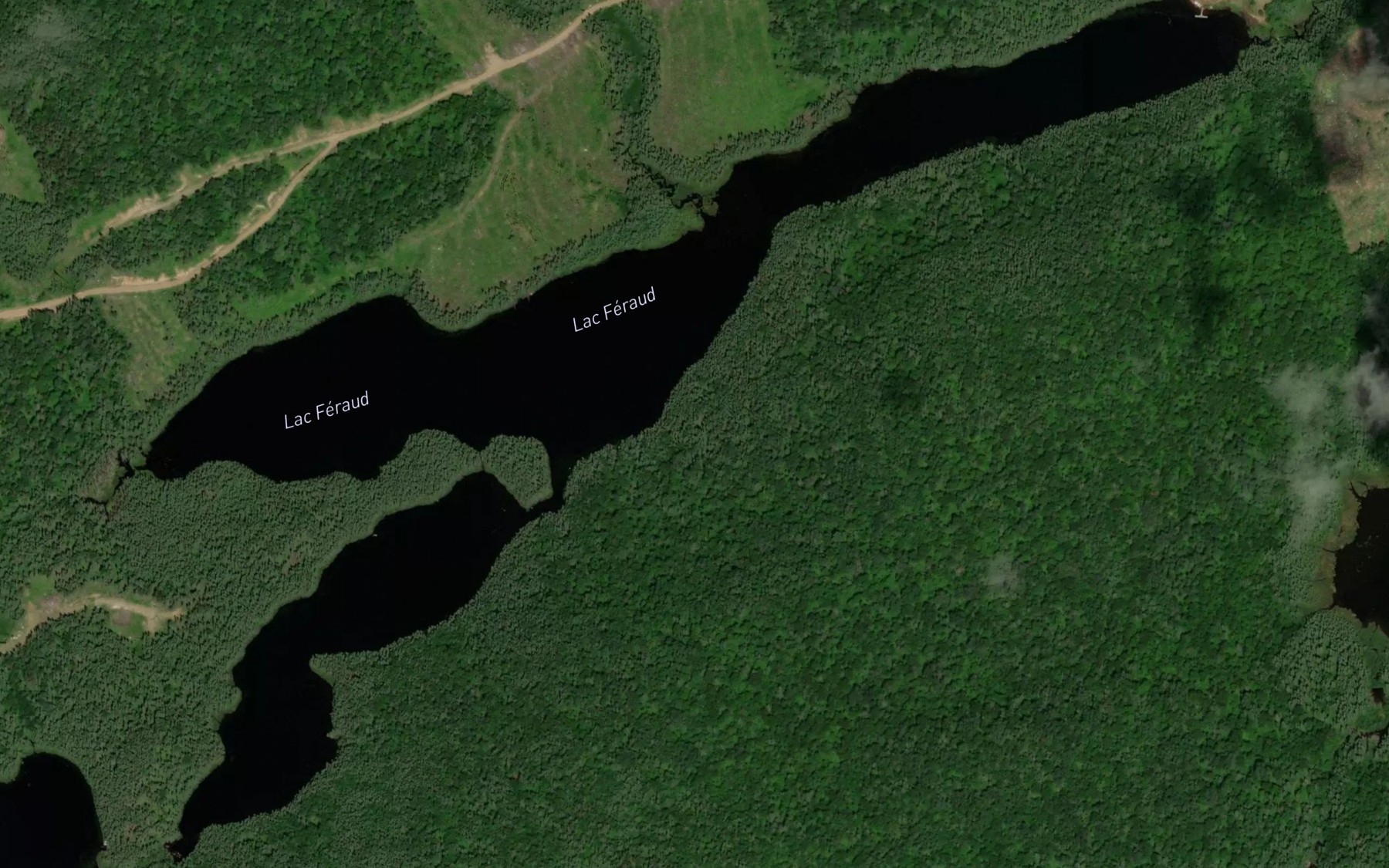 Satellite map of the Lac Feraud