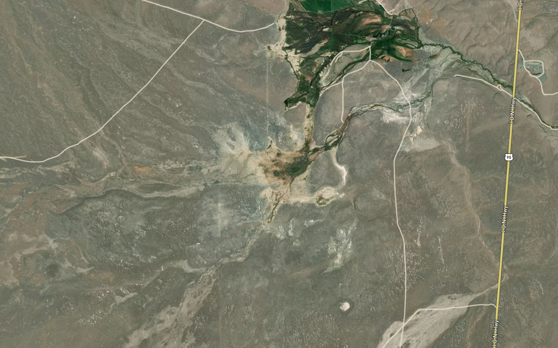 Satellite map of the Pothole Springs
