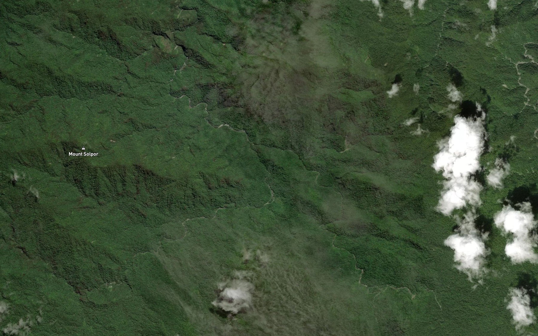 Satellite map of the Chauwin Creek