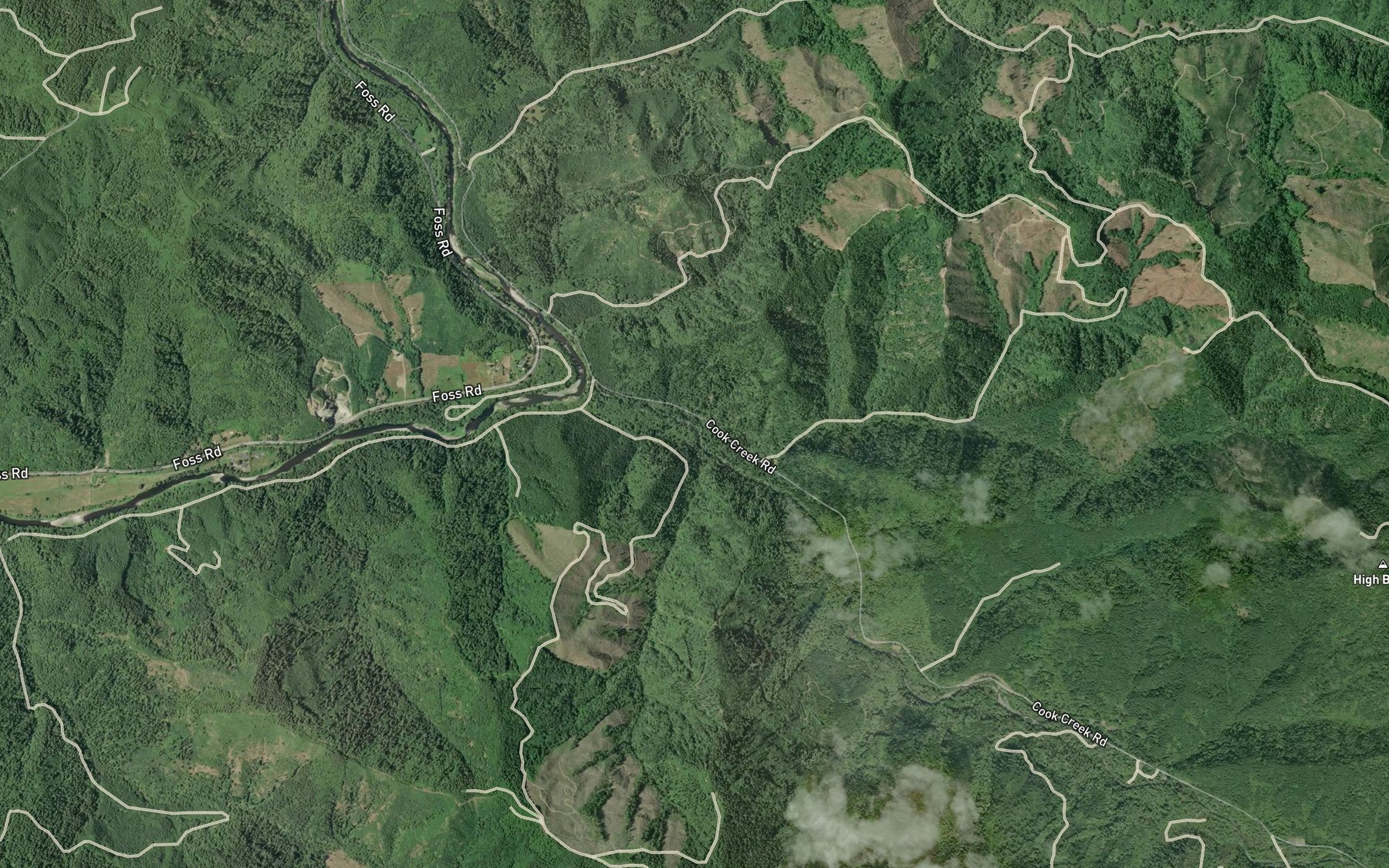 Satellite map of the Dry Creek
