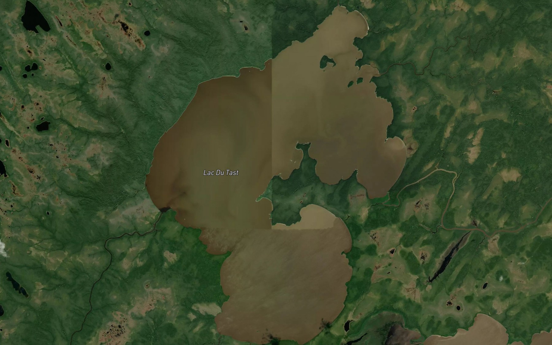 Satellite map of the Lac Du Tast