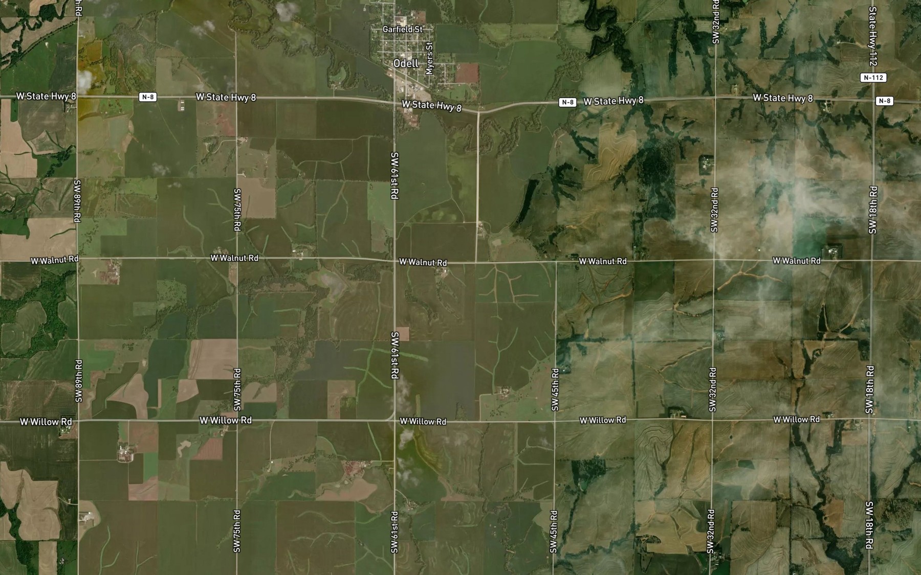Satellite map of the Big Indian Creek Reservoir 15-A