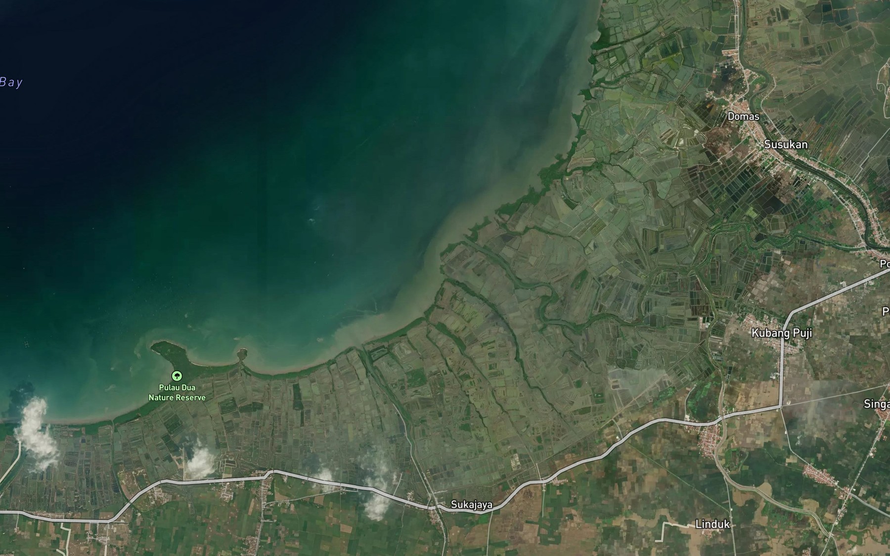 Satellite map of the Kali Pudar