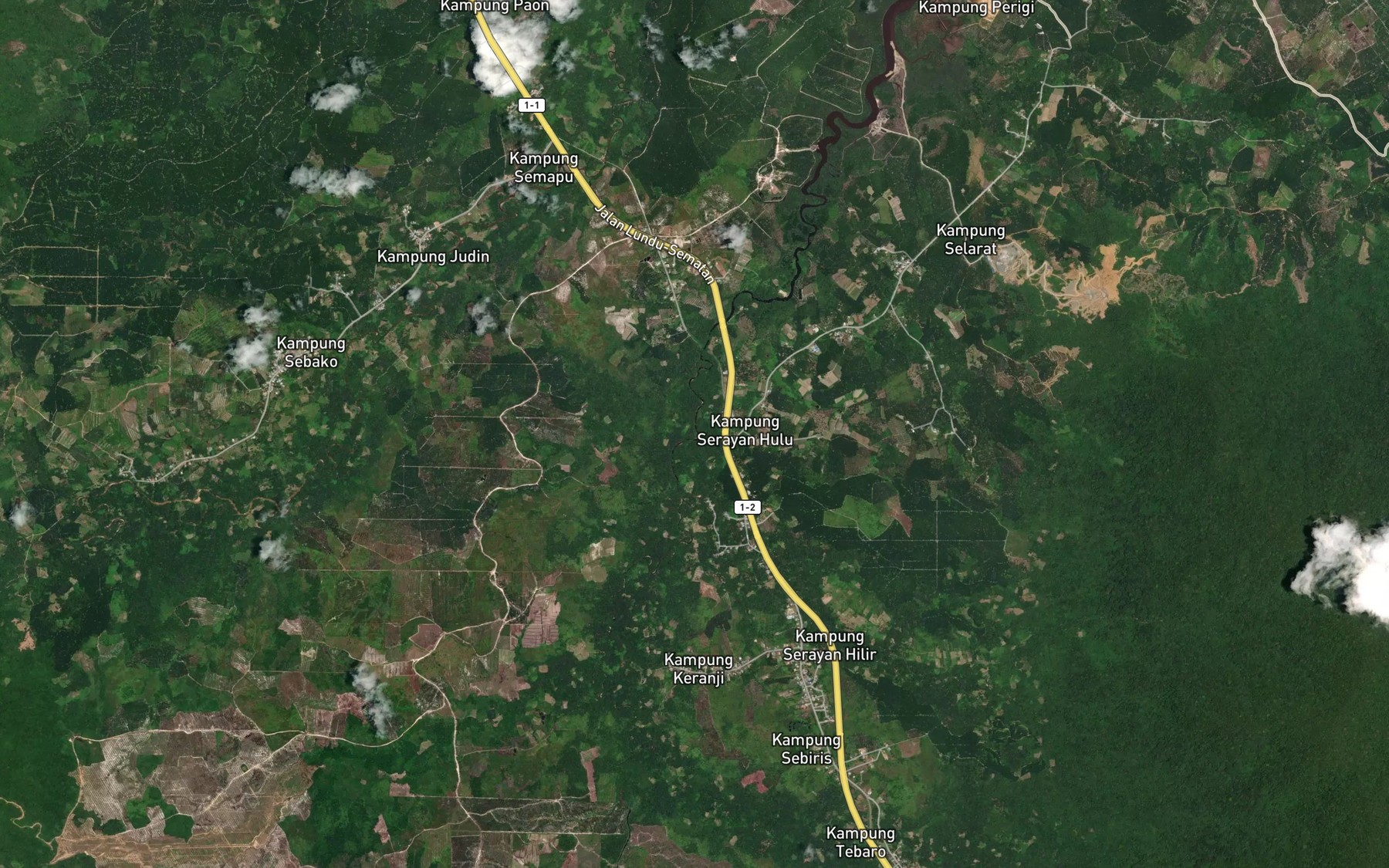 Satellite map of the Sungai Sepali