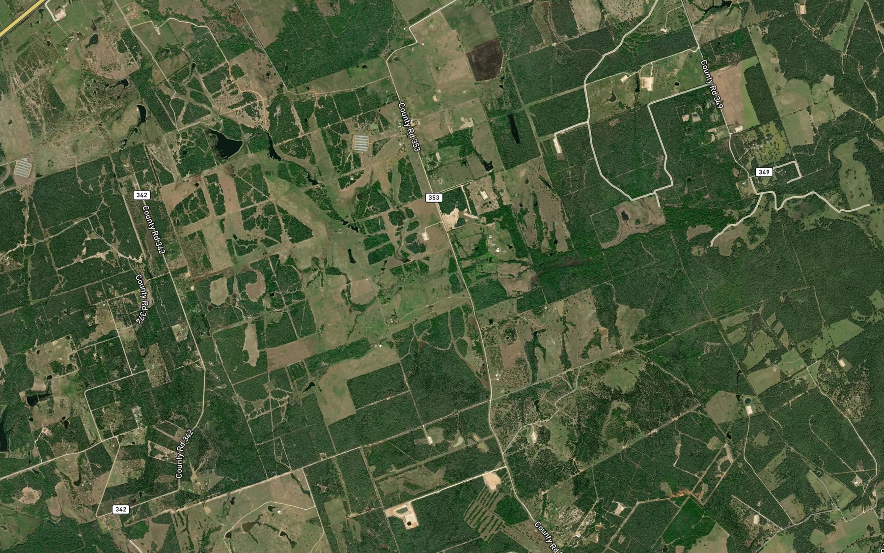 Satellite map of the Rock Spring Branch