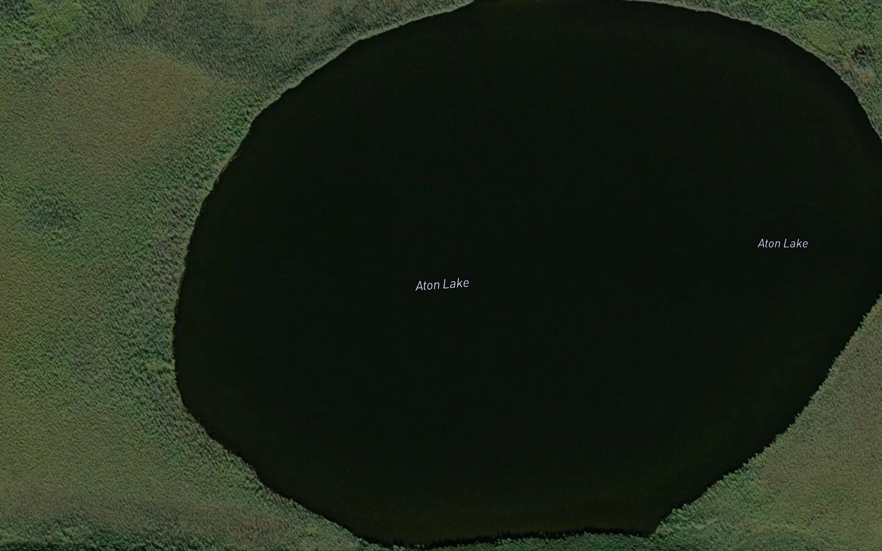 Satellite map of the Aton Lake