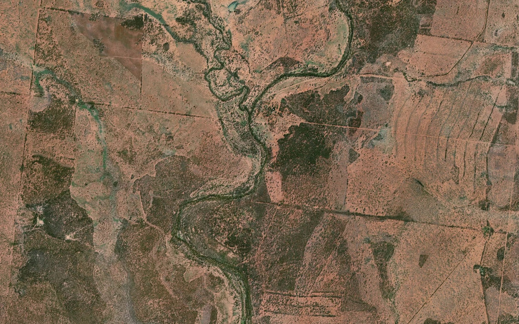 Satellite map of the Tregoning Creek