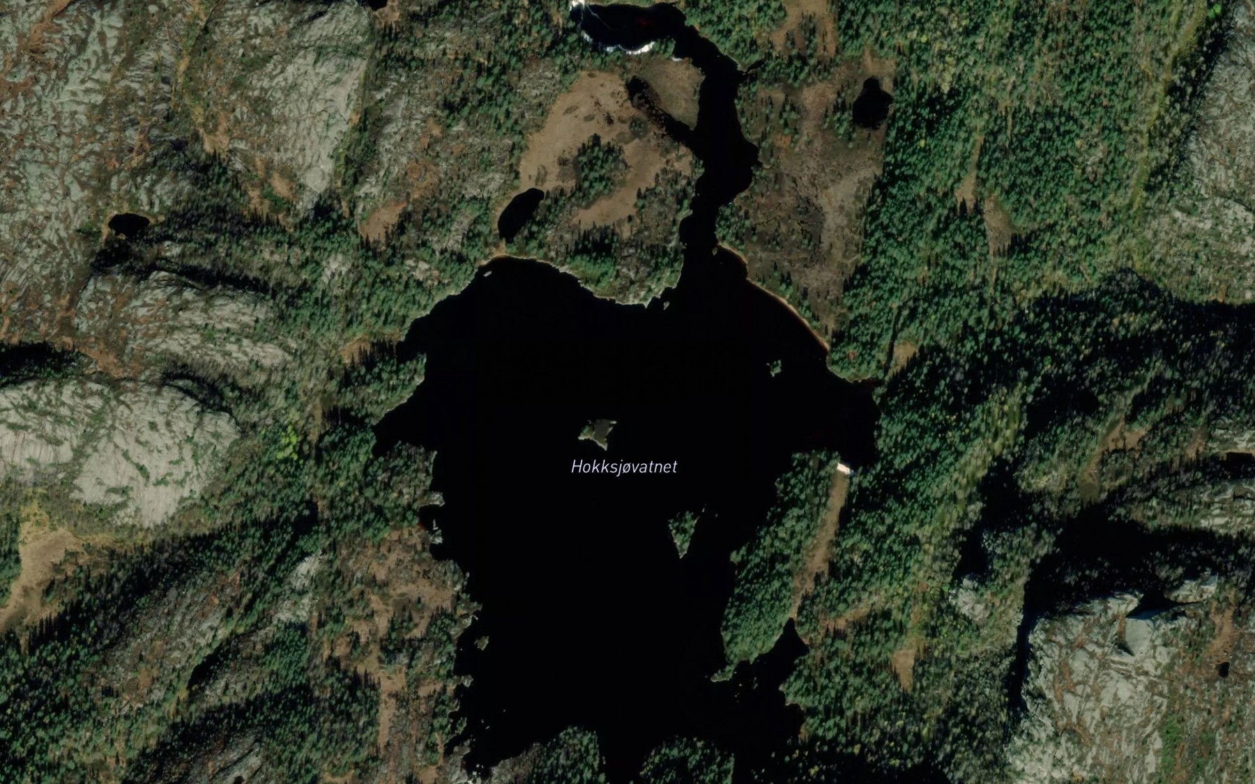 Satellite map of the Hokksjovatnet