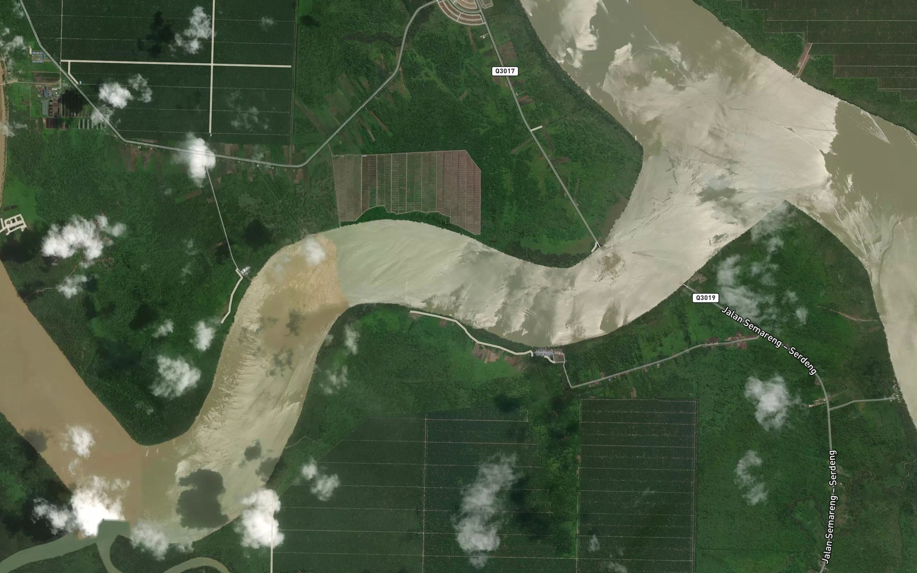 Satellite map of the Sungai Bakakong