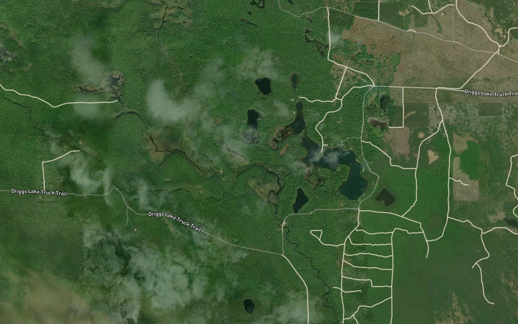 Satellite map of the Ross Creek