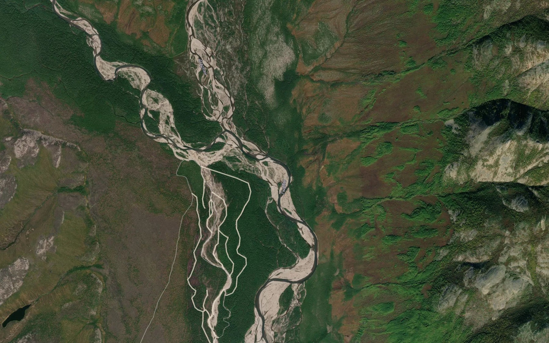Satellite map of the Atarkan