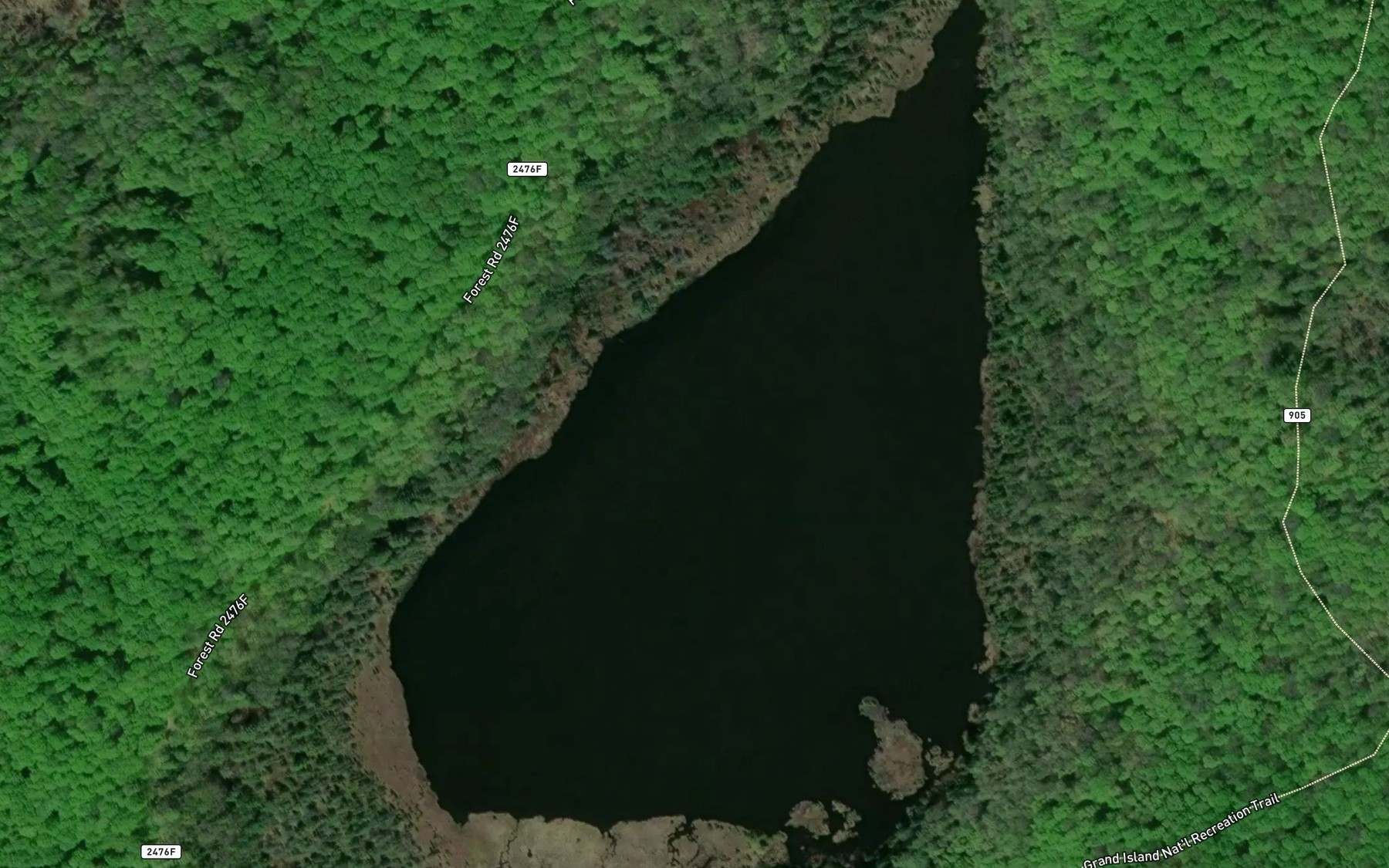 Satellite map of the Lake Seventeen