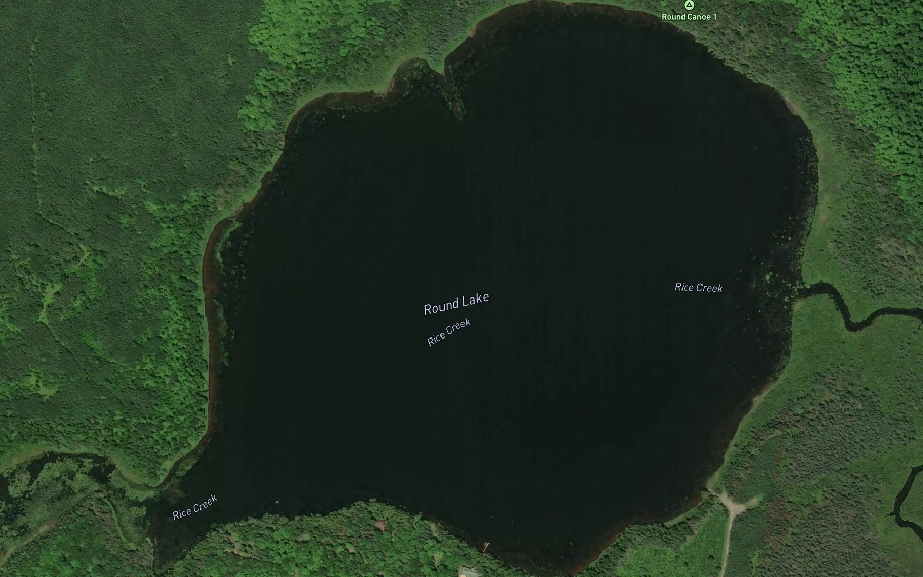 Satellite map of the Round Lake
