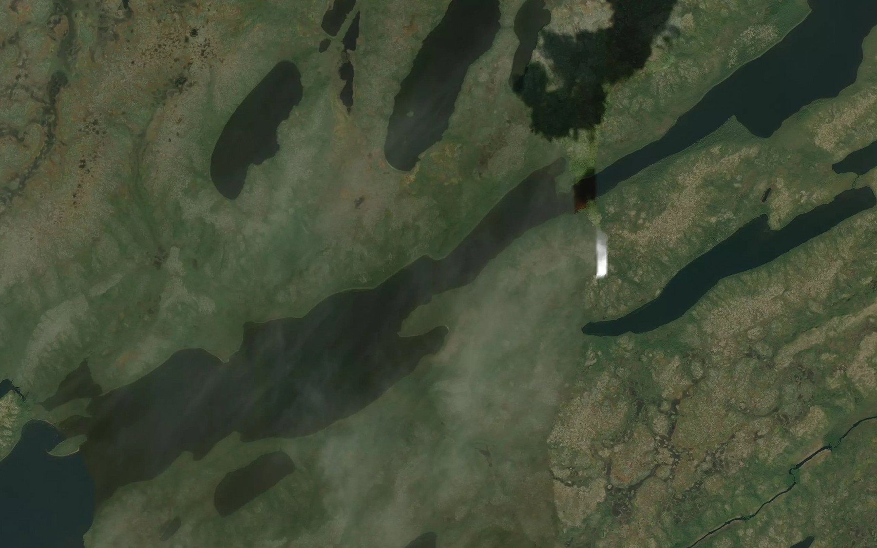 Satellite map of the Angling Lake