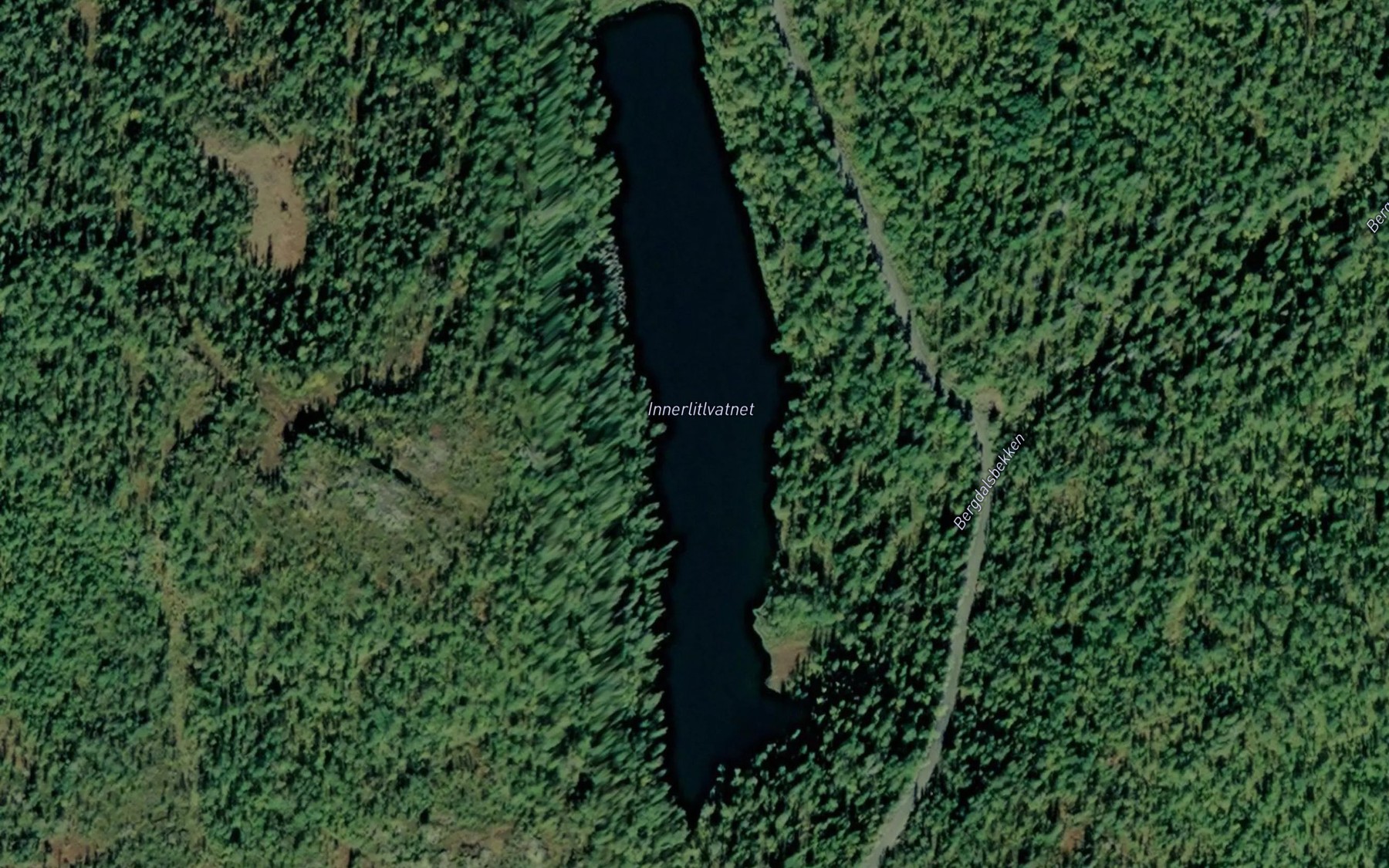 Satellite map of the Indre Lillevatn