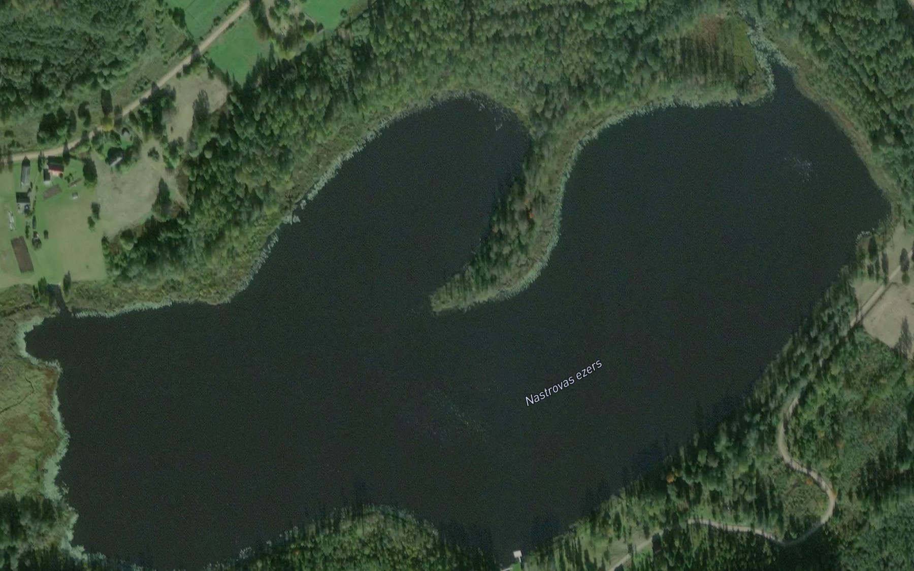 Satellite map of the Nastrovas Ezers