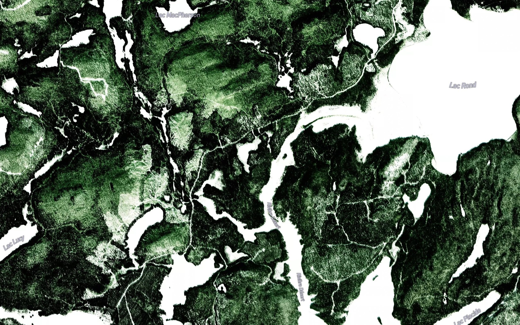 Satellite map of the Lac Georgette