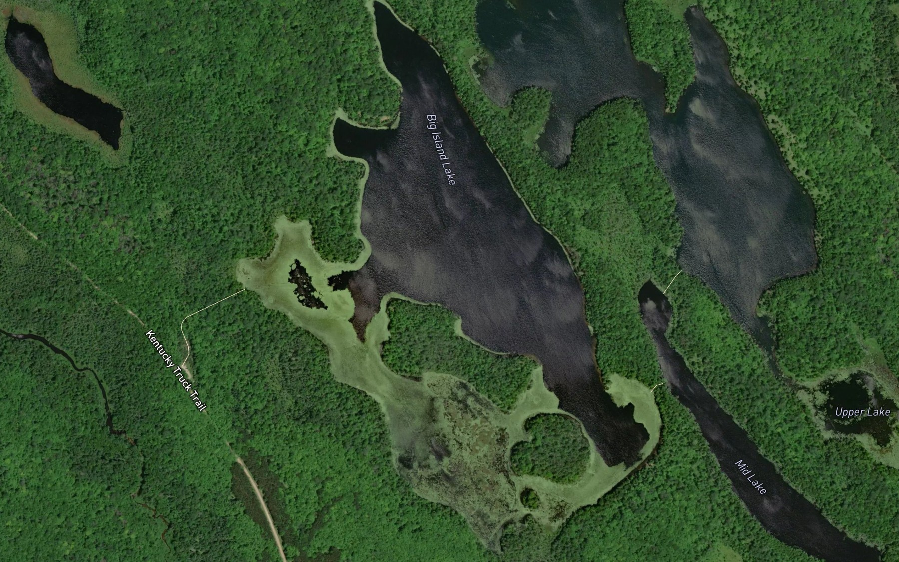Satellite map of the Big Island Lake