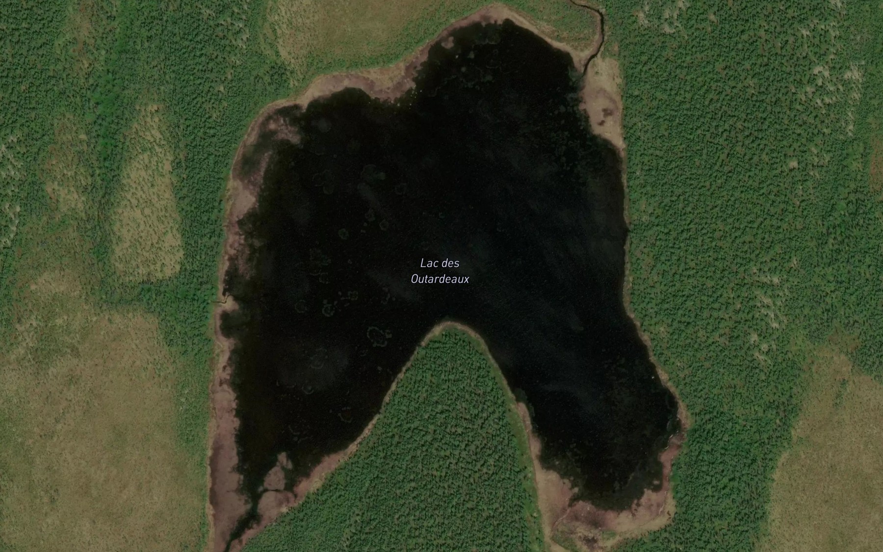 Satellite map of the Lac des Outardeaux