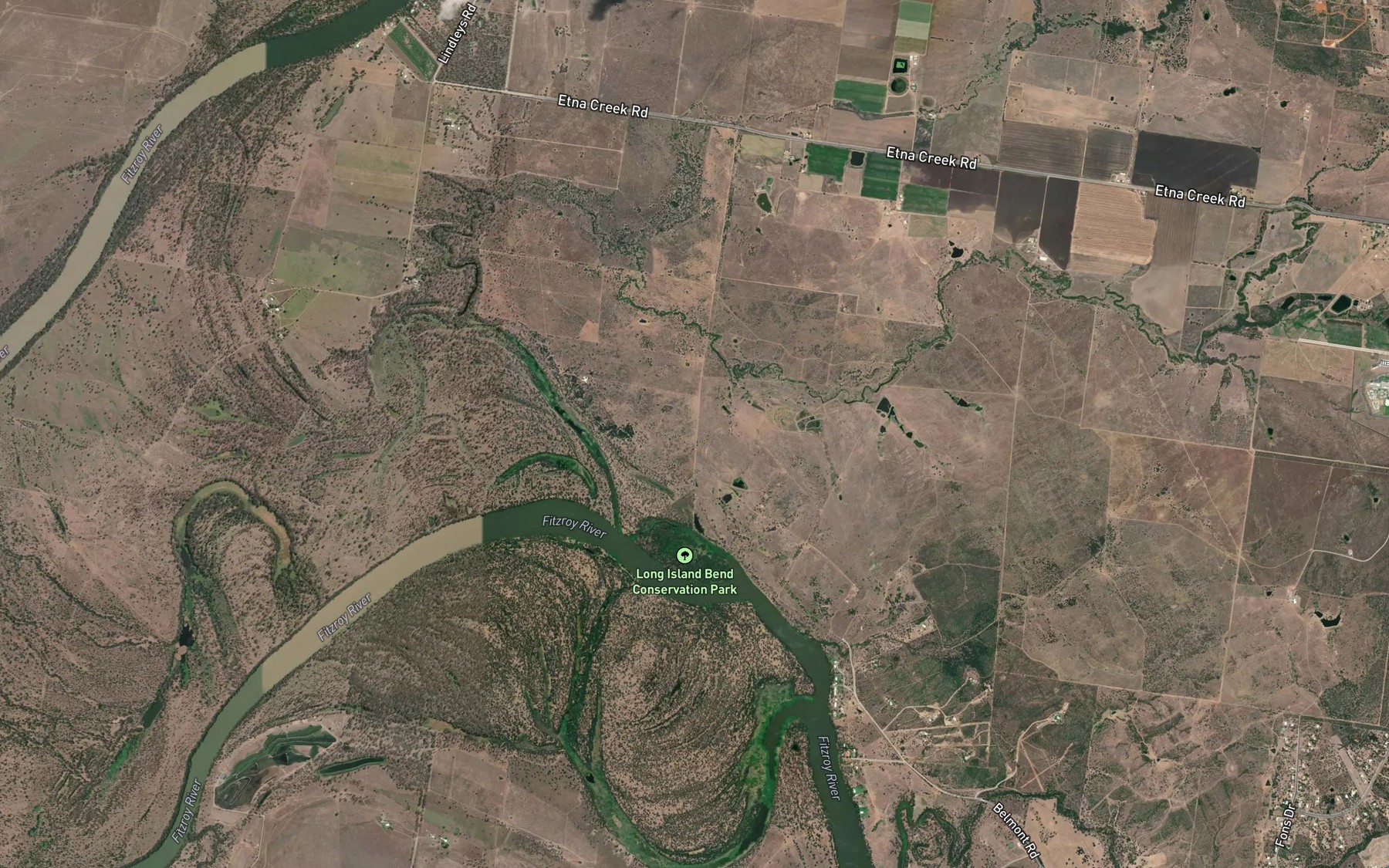 Satellite map of the Etna Creek