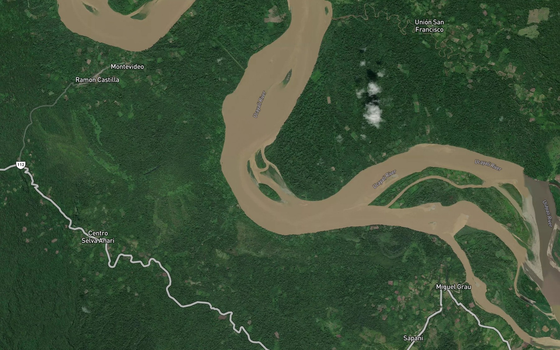 Satellite map of the Quebrada Tropezon