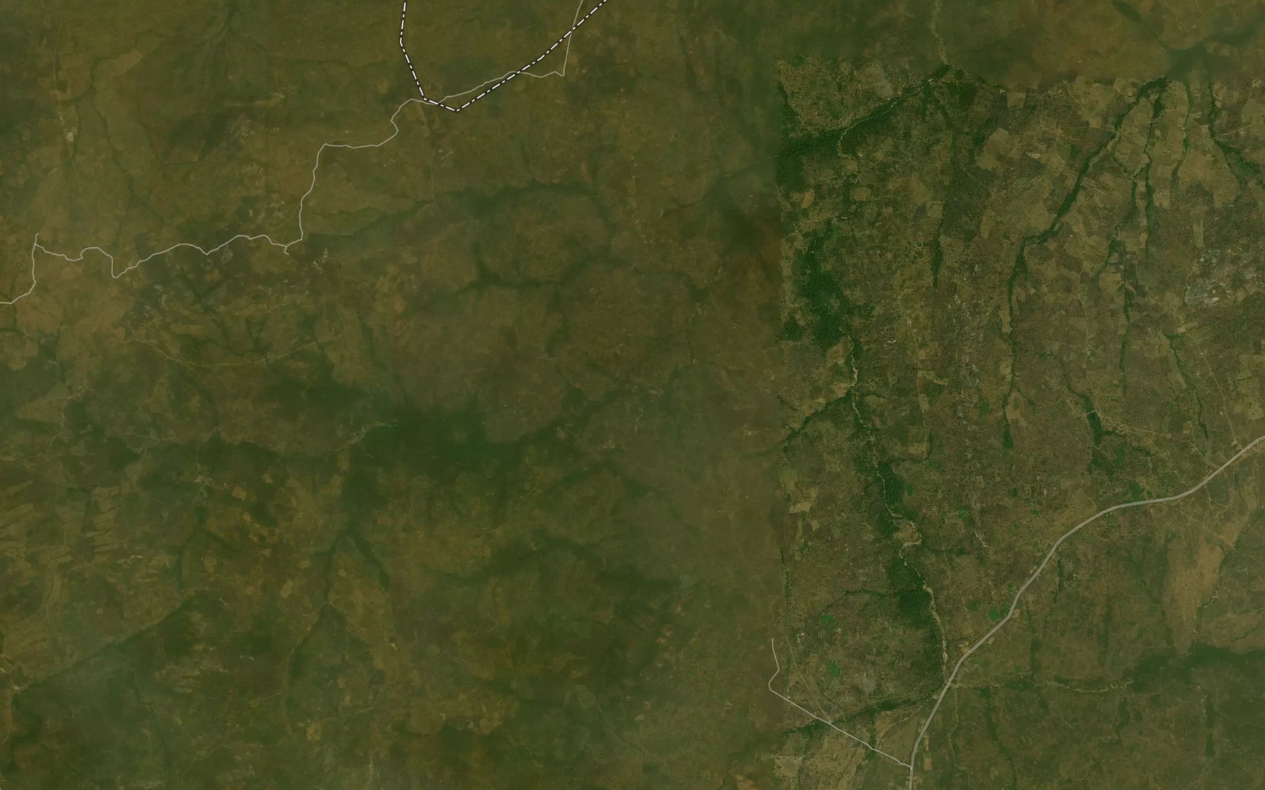 Satellite map of the Oye River