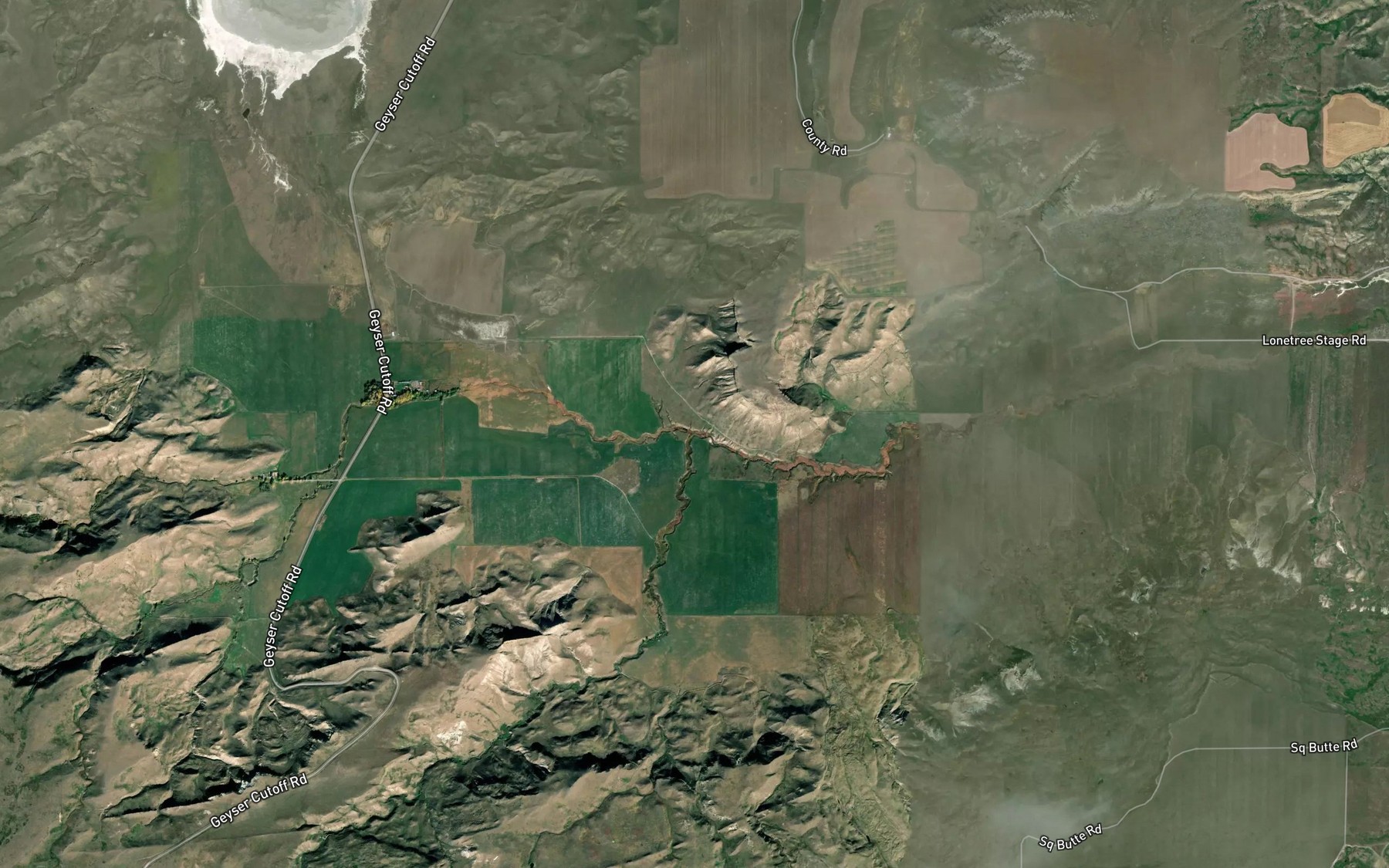 Satellite map of the West Fork Flat Creek