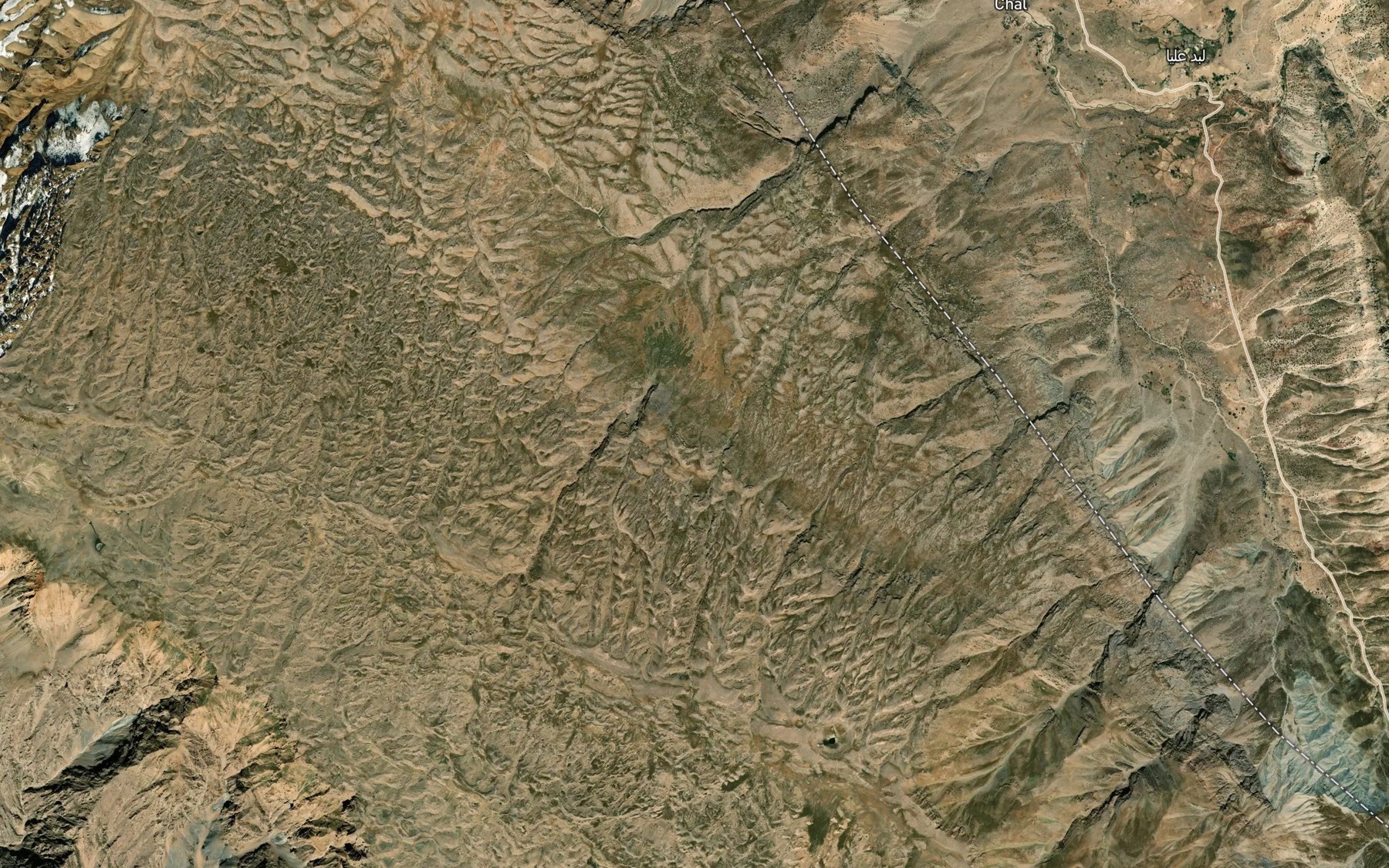 Satellite map of the Tang-e Tazeh
