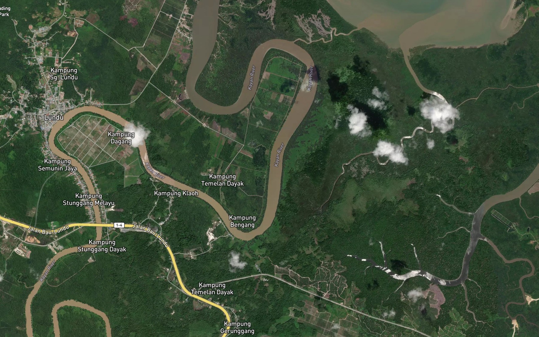 Satellite map of the Sungai Pingan