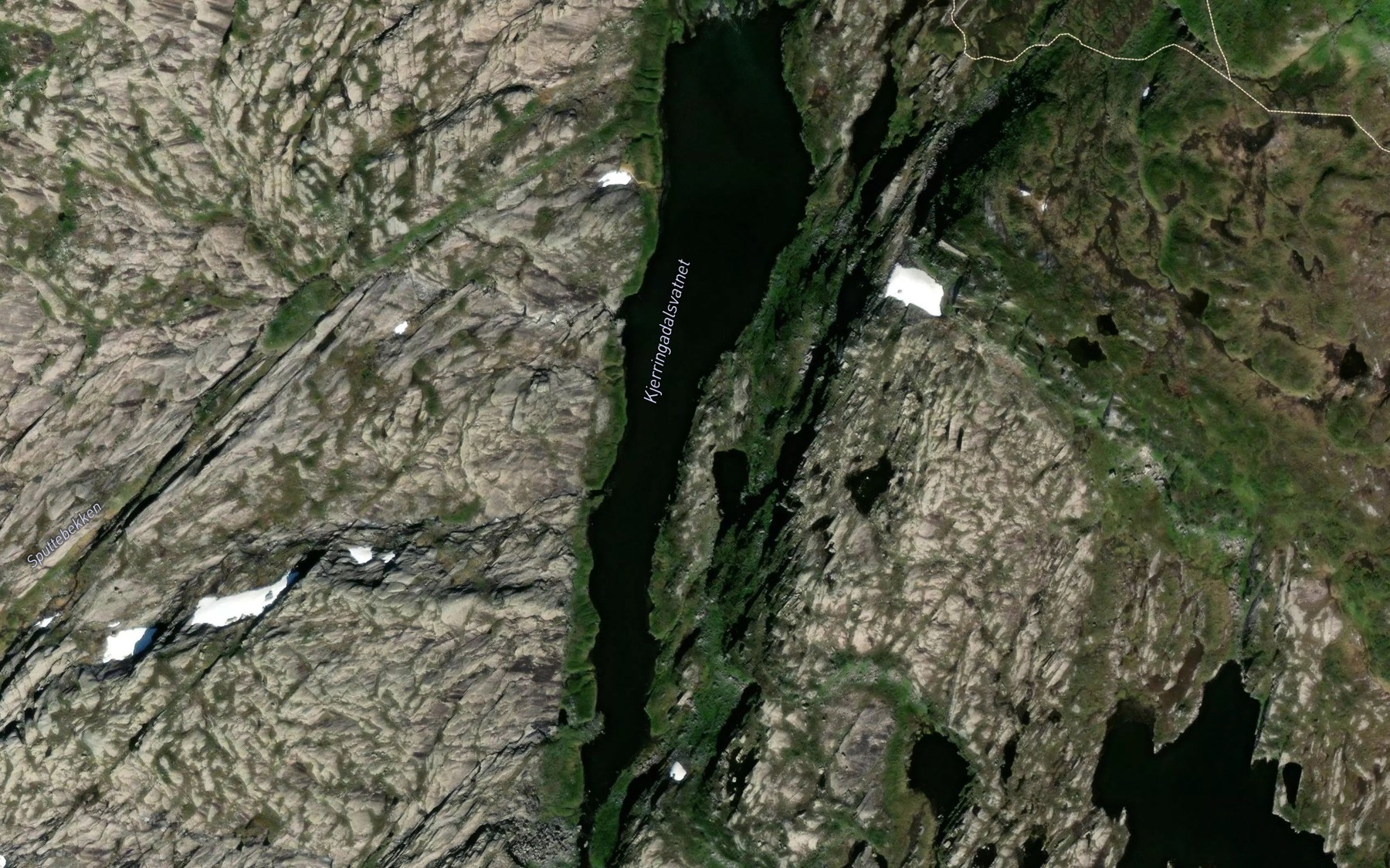 Satellite map of the Kjerringadalsvatnet