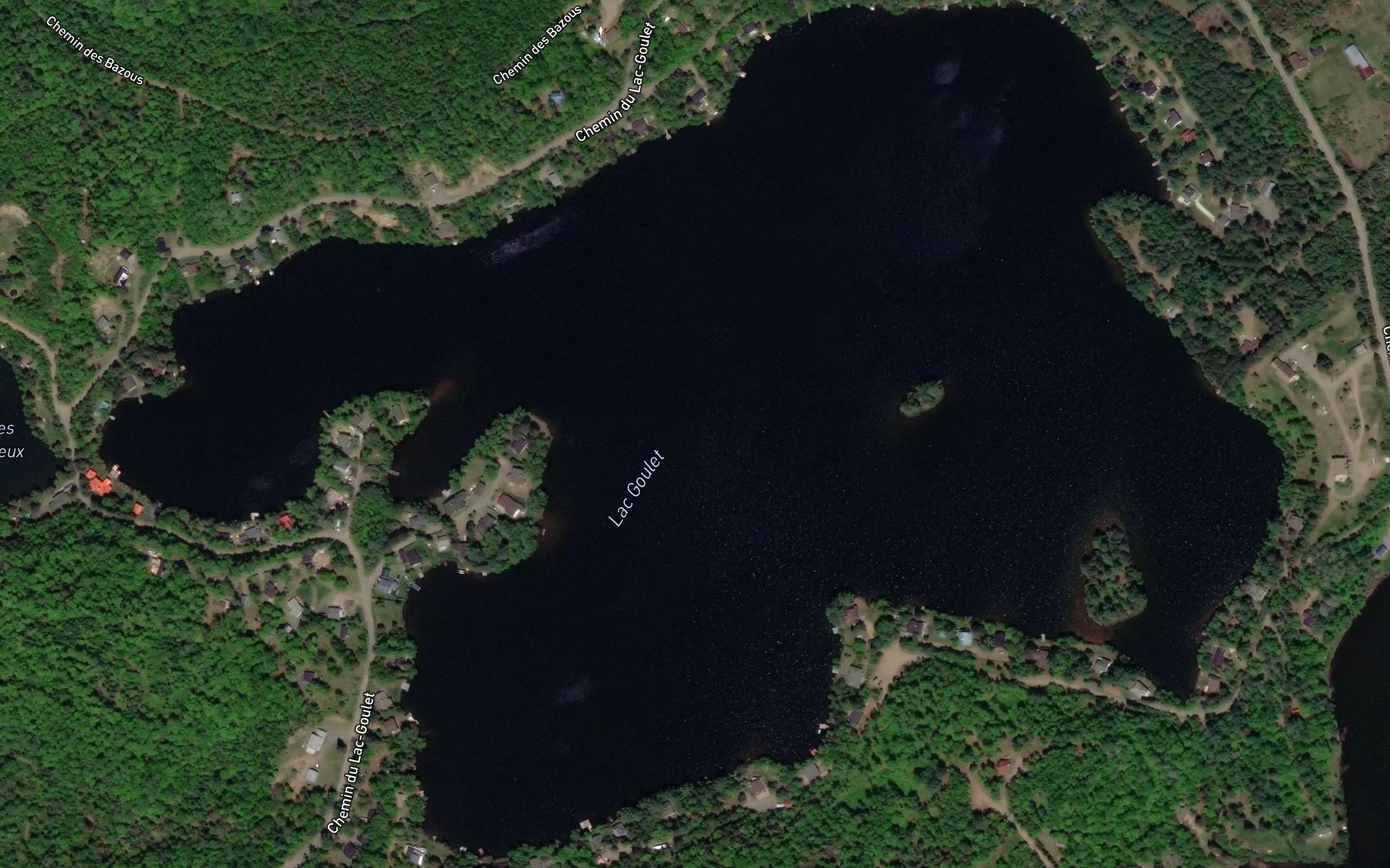 Satellite map of the Lac Goulet