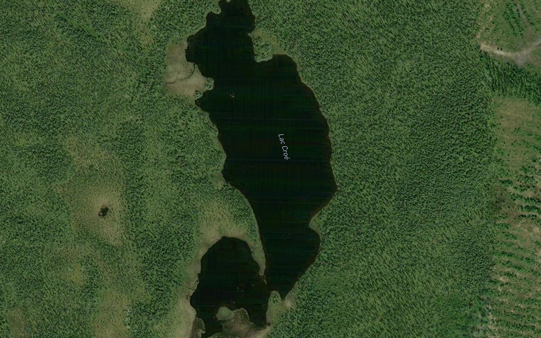 Satellite map of the Lac Croe