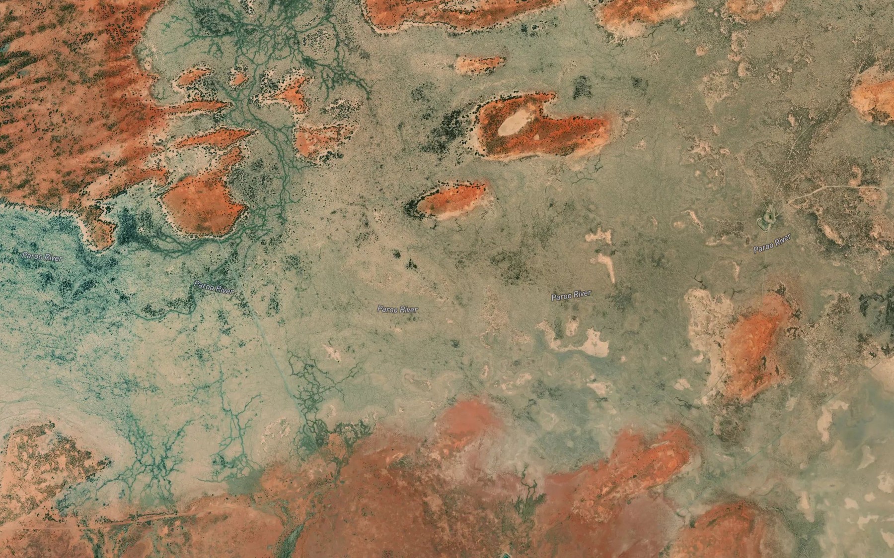 Satellite map of the Paroo Overflow